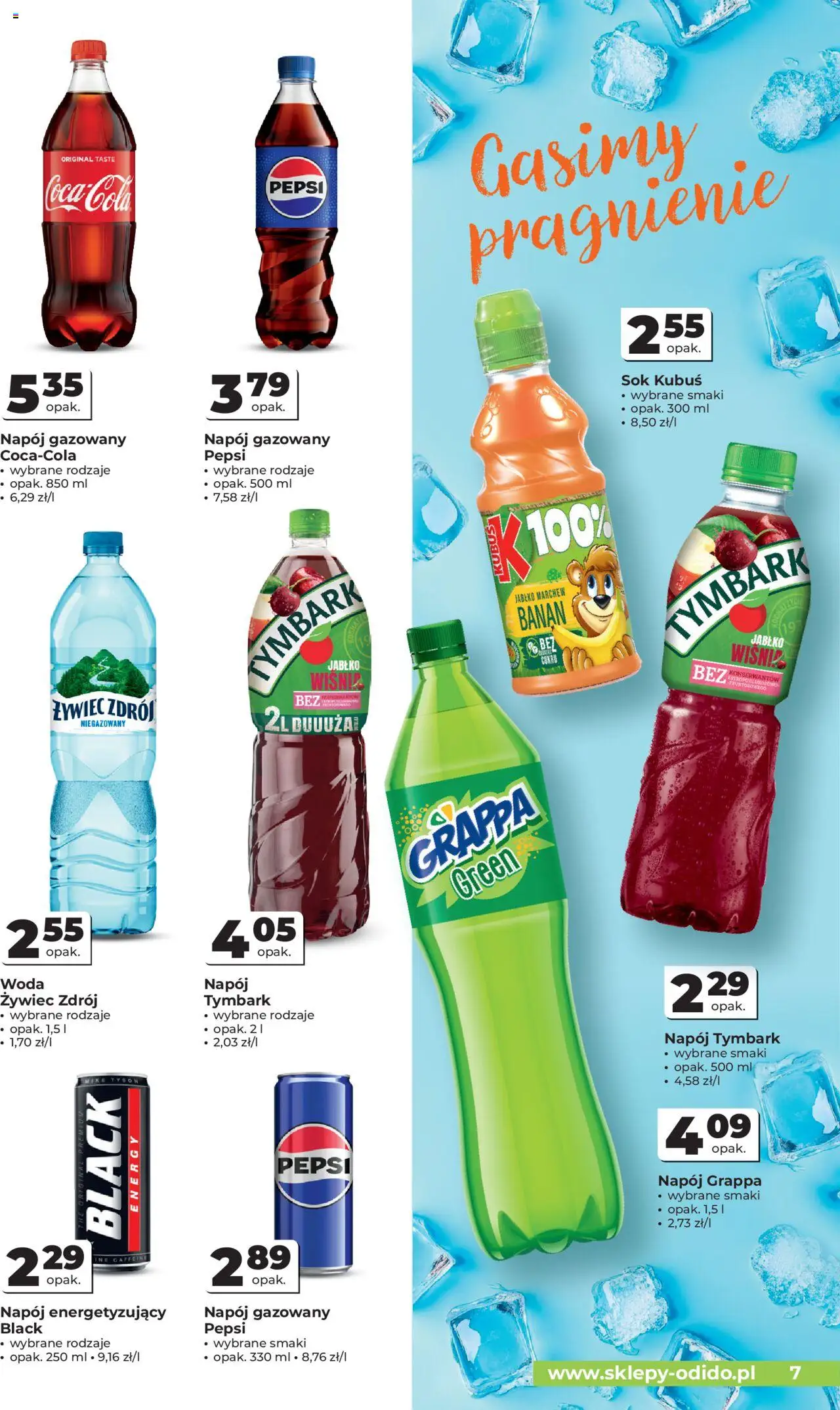 Odido Gazetka od 06.08.2025 | Strona: 7 | Produkty: Grappa, Sok, Banan, Woda