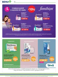 BENU Gyógyszertárak Akciós újság - amely érvényes a következő dátumtól: 01.11.2025 | Oldal: 28