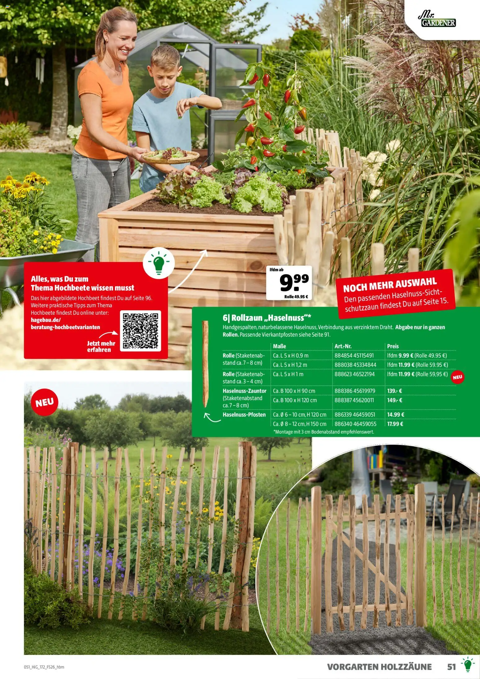 Hagebau Gartengestaltungsortiment – gültig ab 02.03.2026 | Seite: 51 | Produkte: Hochbeet
