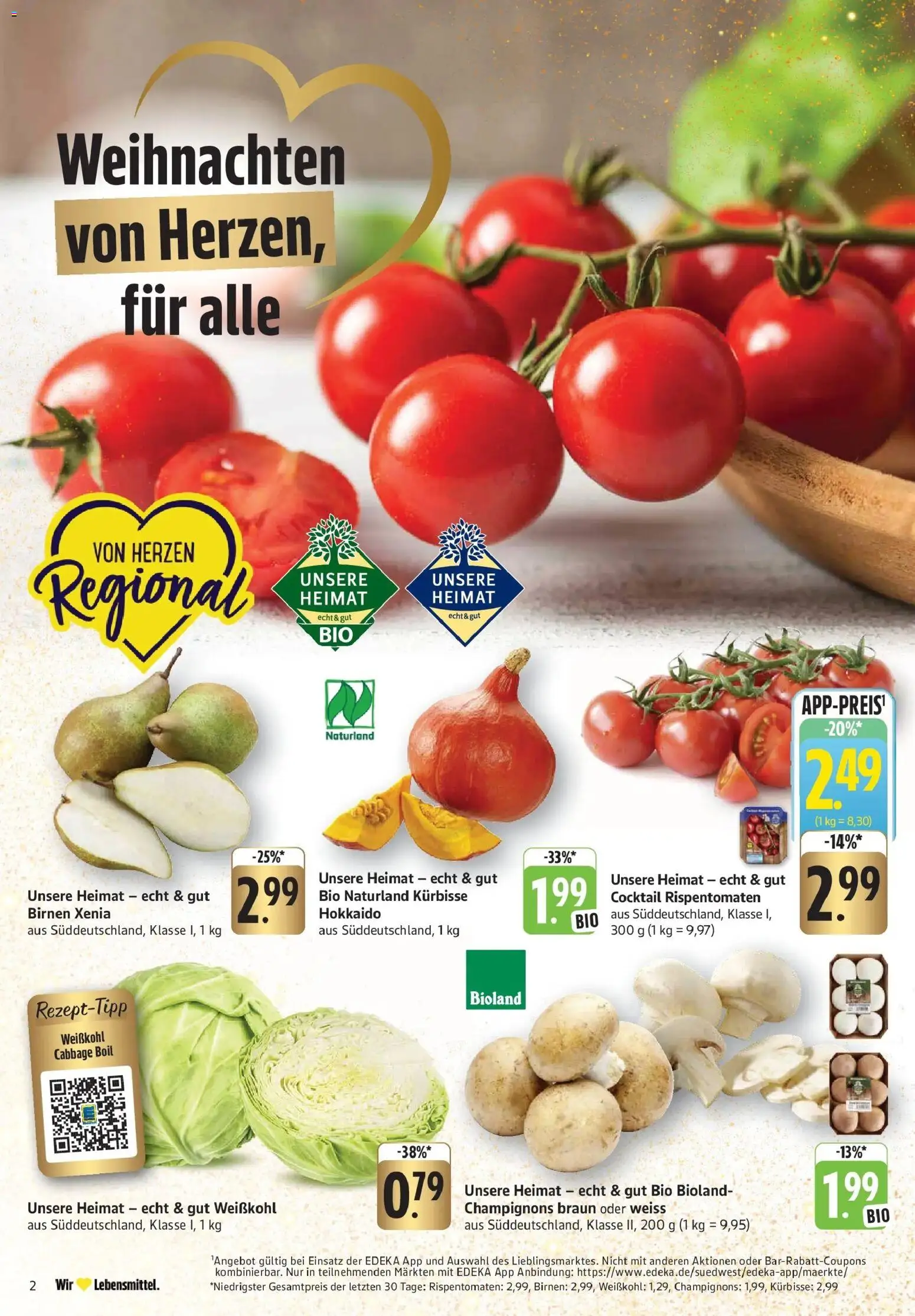 Edeka prospekt Geislingen	 – gültig ab 08.12.2025 | Seite: 2 | Produkte: Champignons