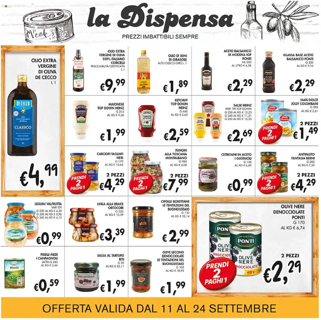 Volantino Coal del 11.09.2025 | Pagina: 14 | Prodotti: Legumi, Carciofi, Aceto, Mais
