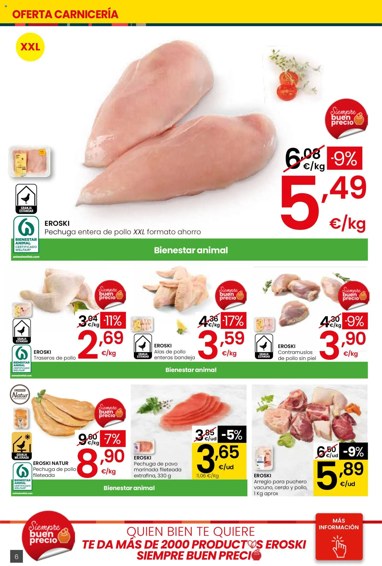 Eroski - Más de 2000 productos siempre a buen precio │ válido desde el 15.01.2026 | Página: 6 | Productos: Cerdo, Té, Bandeja