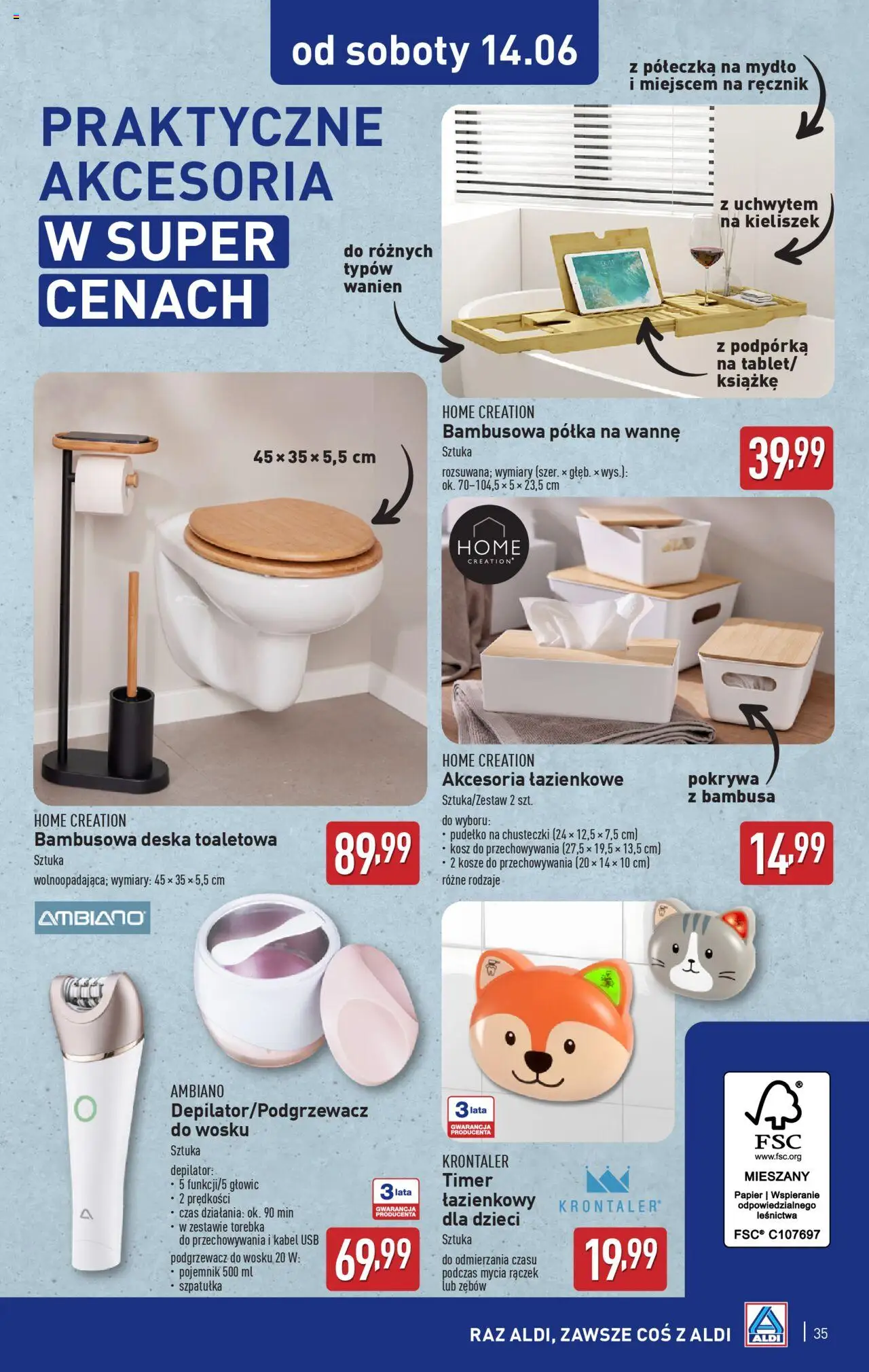 Aldi Gazetka od 09.06.2025 | Strona: 35 | Produkty: Torebka, USB, Pudełko, Mydło