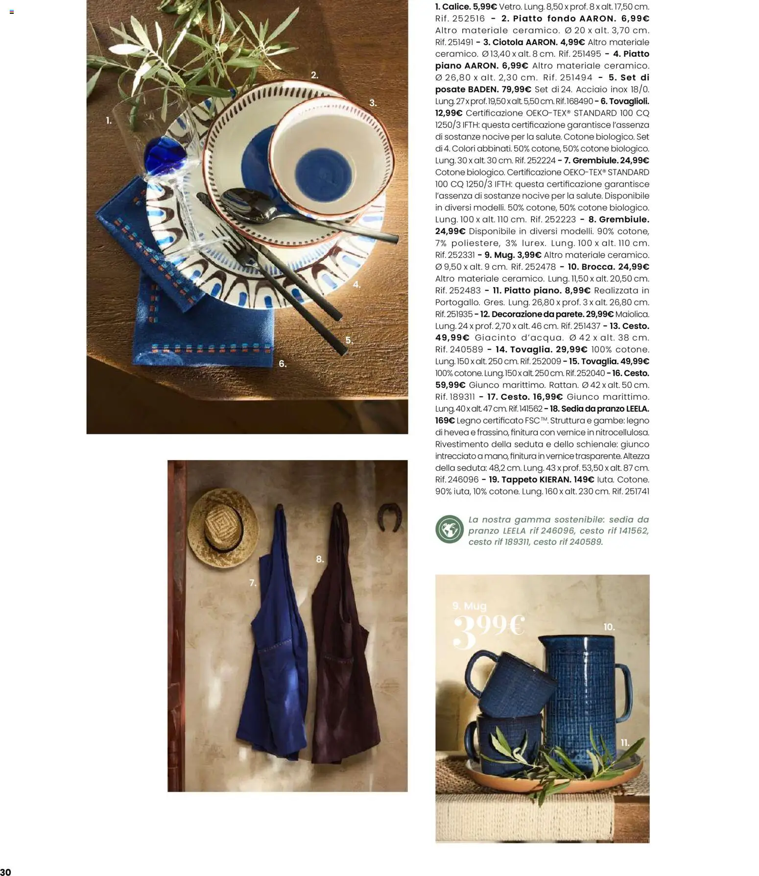 Volantino Maisons du Monde del 12.02.2026 | Pagina: 30 | Prodotti: Posate, Sedia, Ciotola, Tappeto