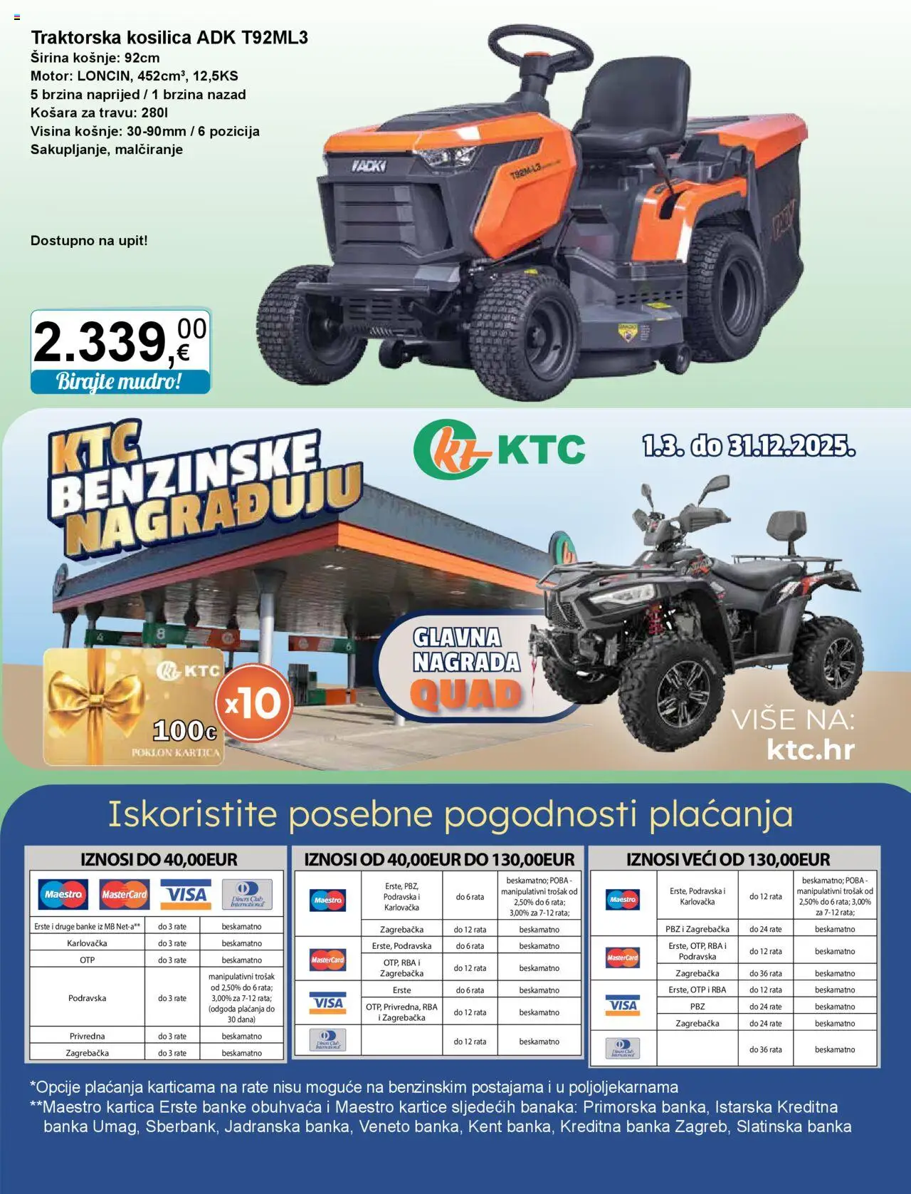 KTC katalog | vrijedi od 20.06.2025 | Stranica: 19 | Proizvodi: Kosilica, Košara, Traktorska kosilica