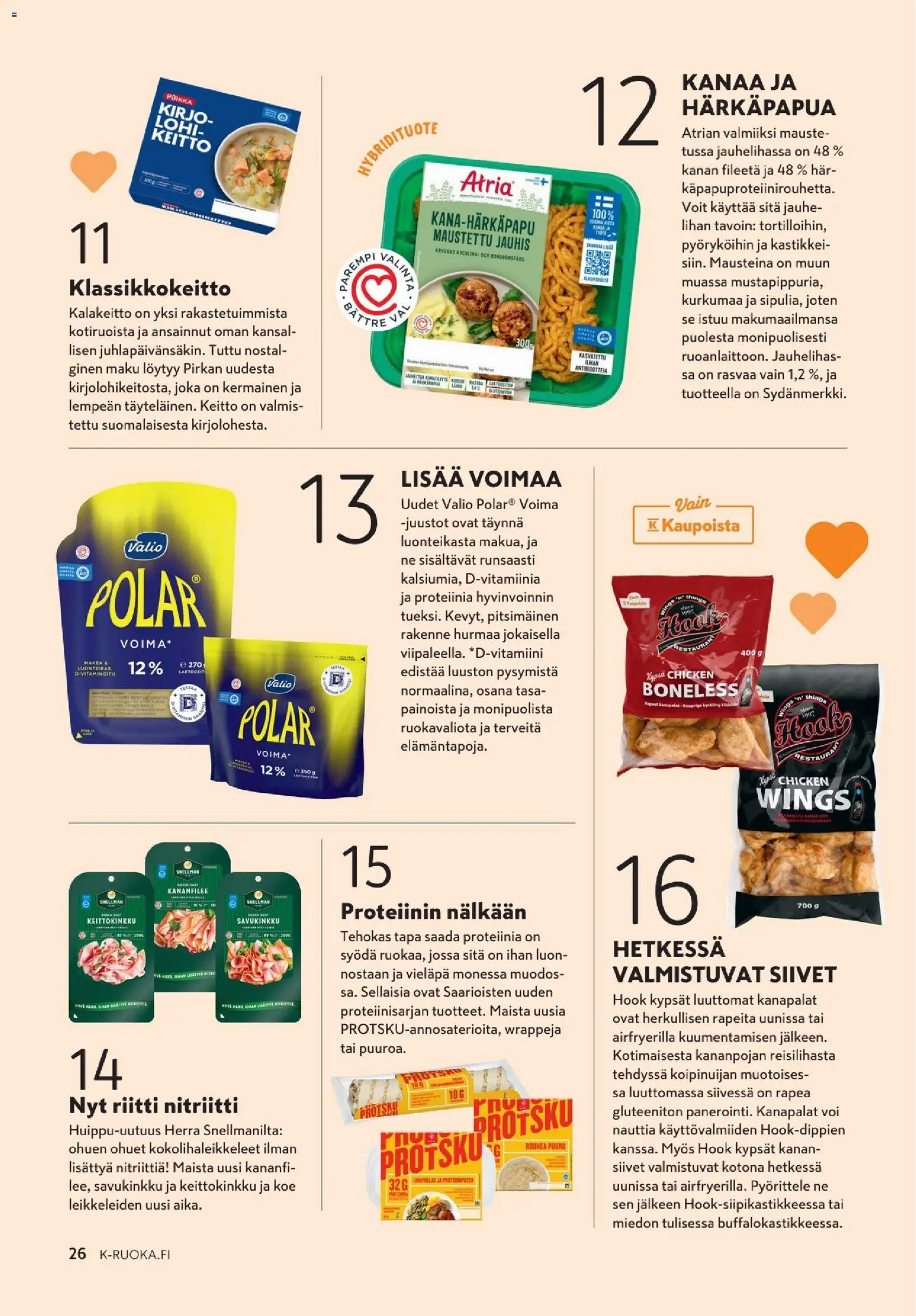 K-Market - K-Ruoka – voimassa 04.02.2026 alkaen | Sivu: 26 | Tuotteet: Lohi, Jauhe, Keitto, Voi