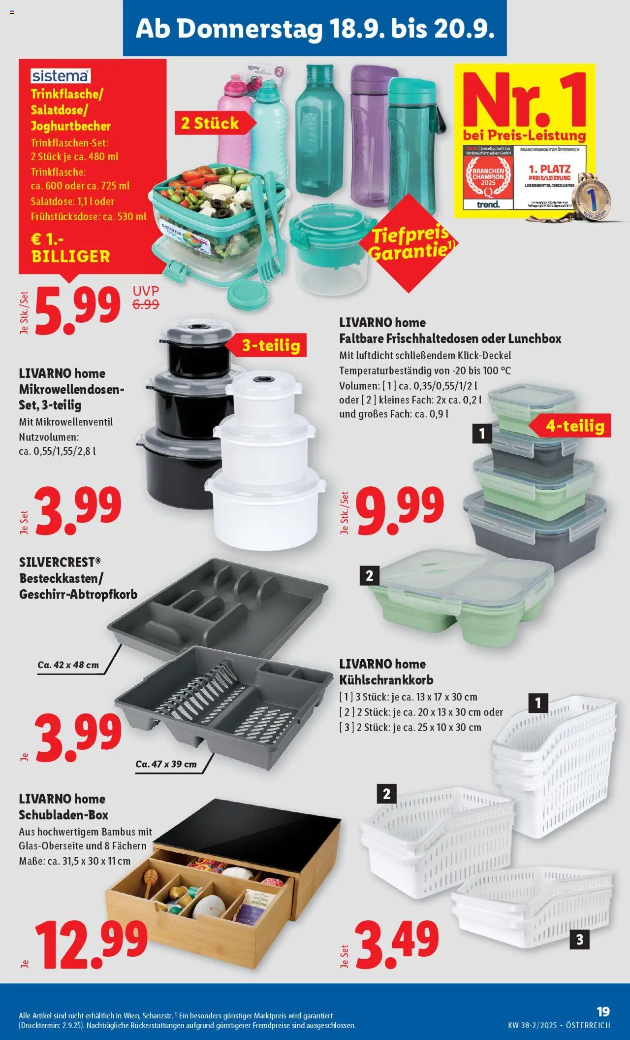 Lidl Flugblatt - Wien, Eisenstadt, Mattersburg gültig ab 18.09.2025 | Seite: 21