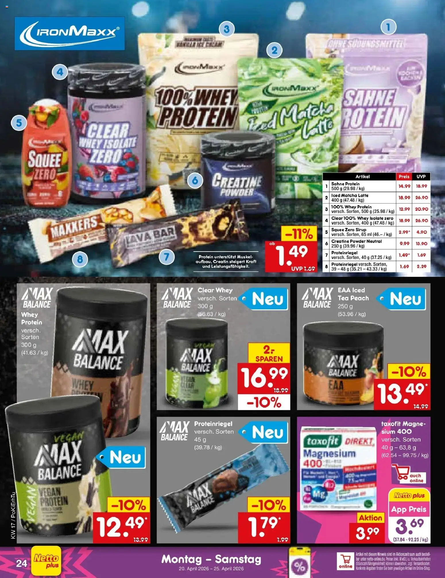 Netto Marken-Discount Prospekt Regensburg	 – gültig ab 20.04.2026 | Seite: 34 | Produkte: Sirup, Sahne