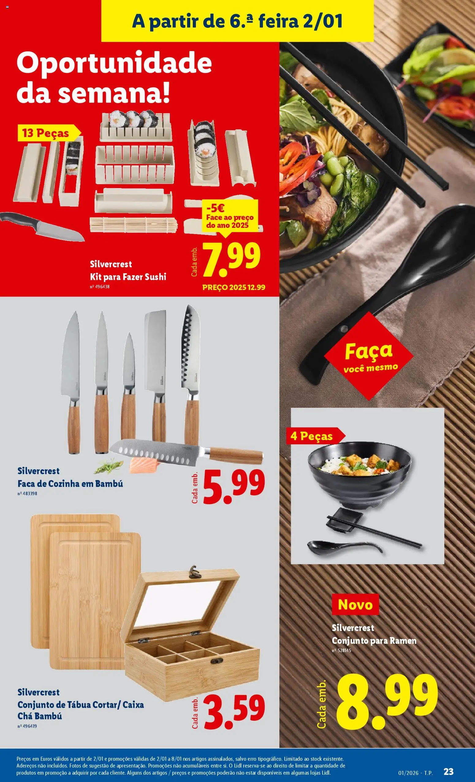 Lidl Novidades │ válido de 29.12.2025 | Página: 23 | Produtos: Tábua, Faca, Caixa, Chá