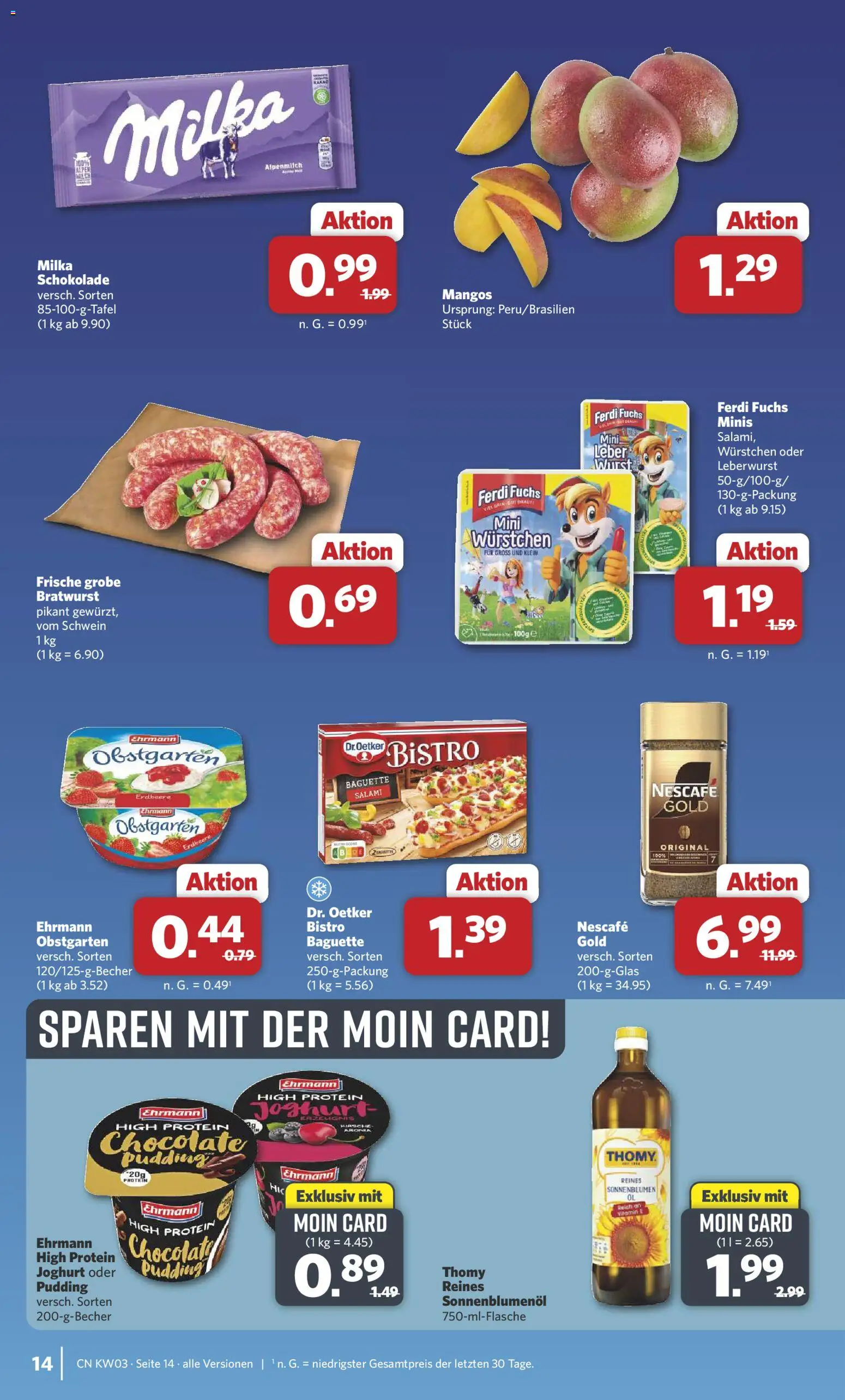 Combi Prospekt 	 – gültig ab 12.01.2026 | Seite: 14 | Produkte: Schokolade, Bratwurst, Wurst, Salami