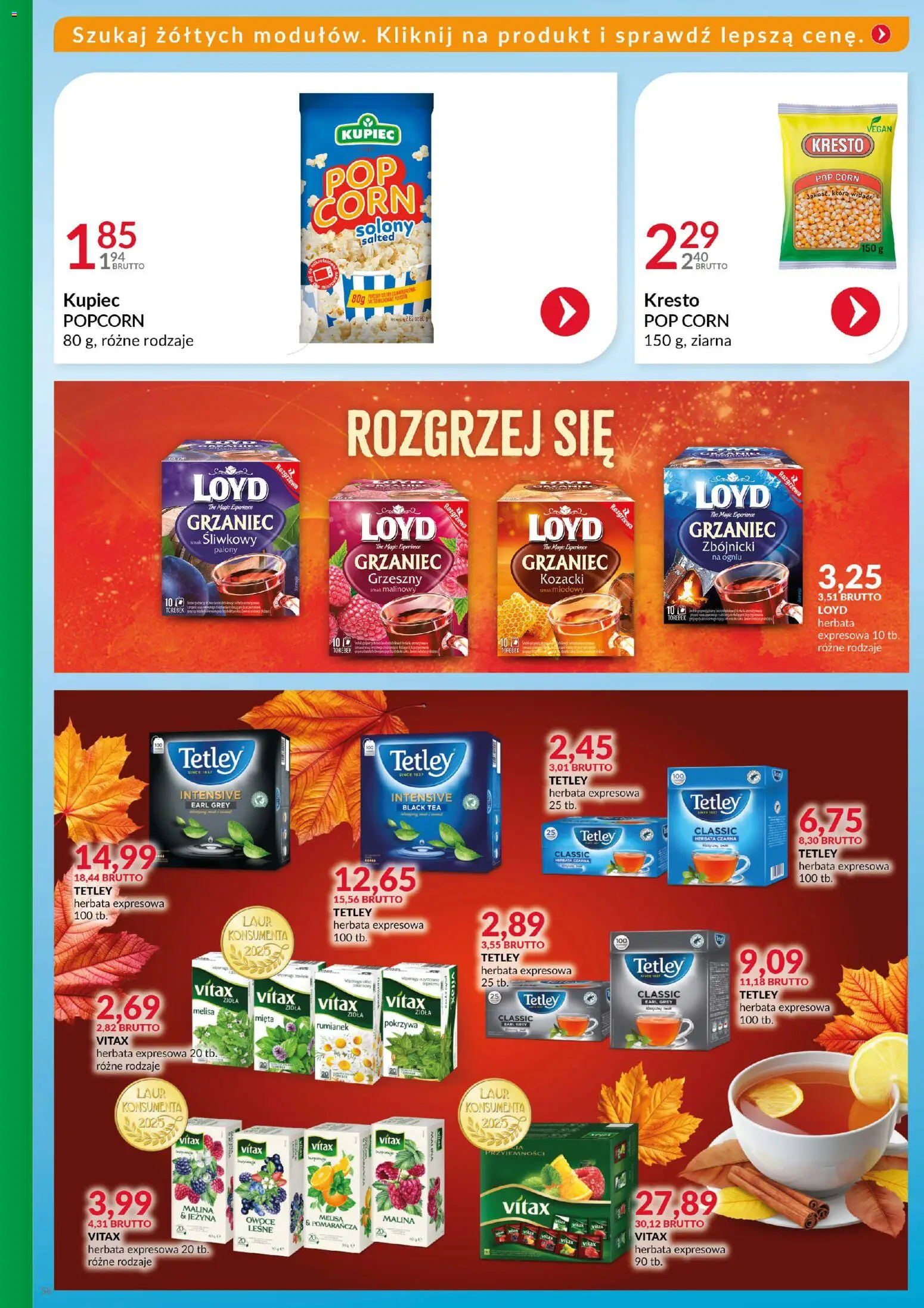 Eurocash Gazetka - Katalog Artykułów Spożywczych od 16.11.2025 | Strona: 57 | Produkty: Malina, Mięta, Herbata, Melisa