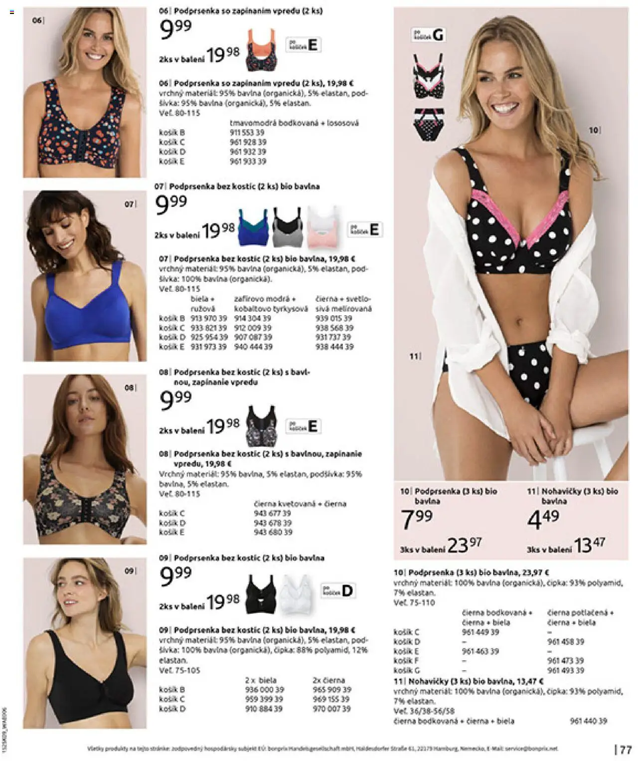 Nové Bonprix akcie – leták je platný od 23.09.2025 | Strana: 79 | Produkty: Svetlo, Nohavičky, Podprsenka