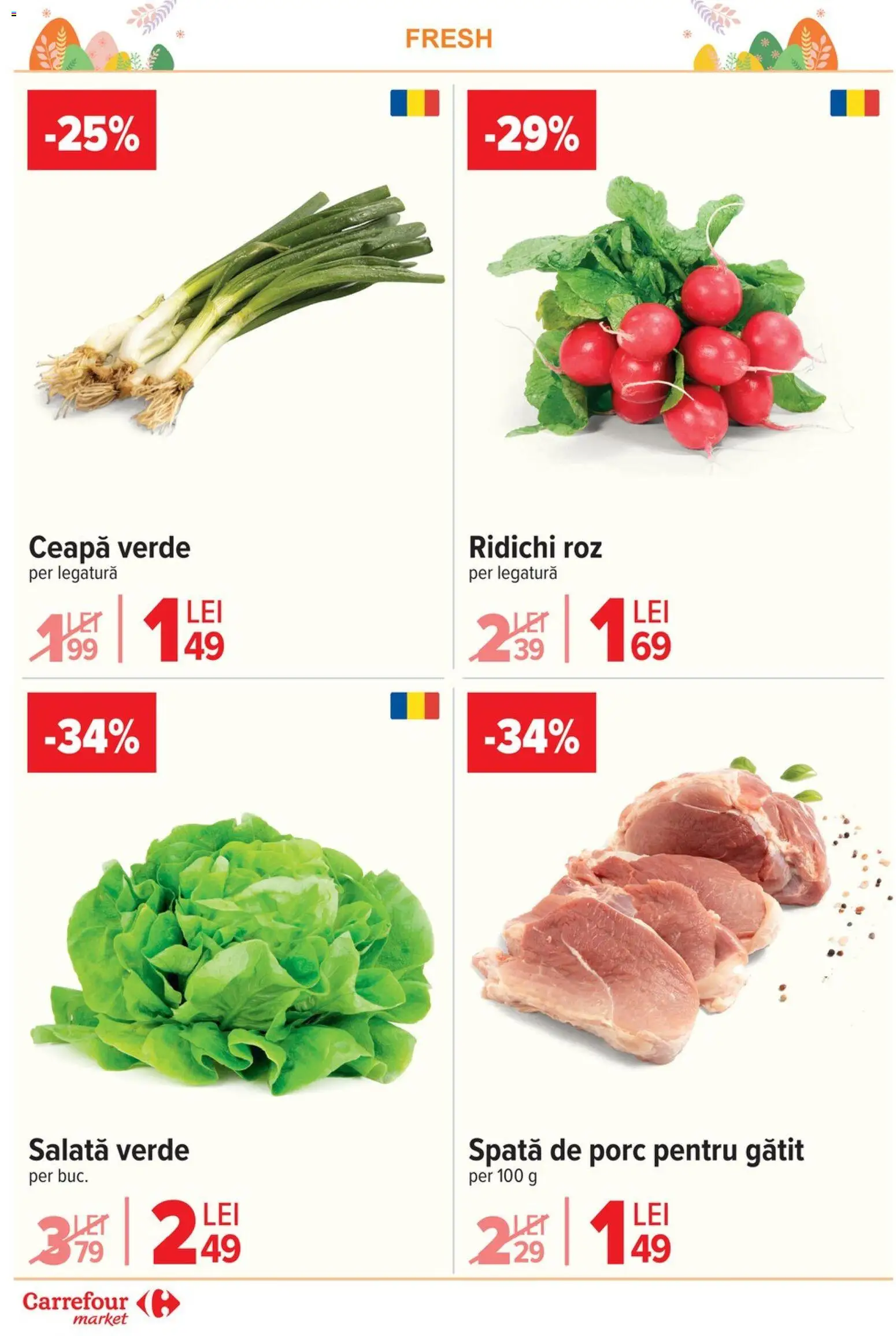 Noul catalog Carrefour – valabil de la 06.04.2026 | Pagină: 7 | Produse: Sıcak çikolata, Salată, Ceapă