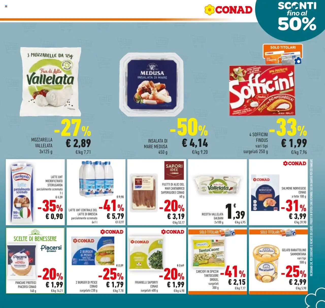 Volantino Conad del 27.08.2025 | Pagina: 15 | Prodotti: Gelato, Insalata, Friarielli, Alici