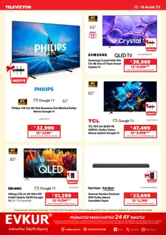 12.12.2025 tarihinden itibaren geçerli olan Evkur kataloğu önizlemesi | Sayfa: 3 | Ürünler: TV, Televizyon