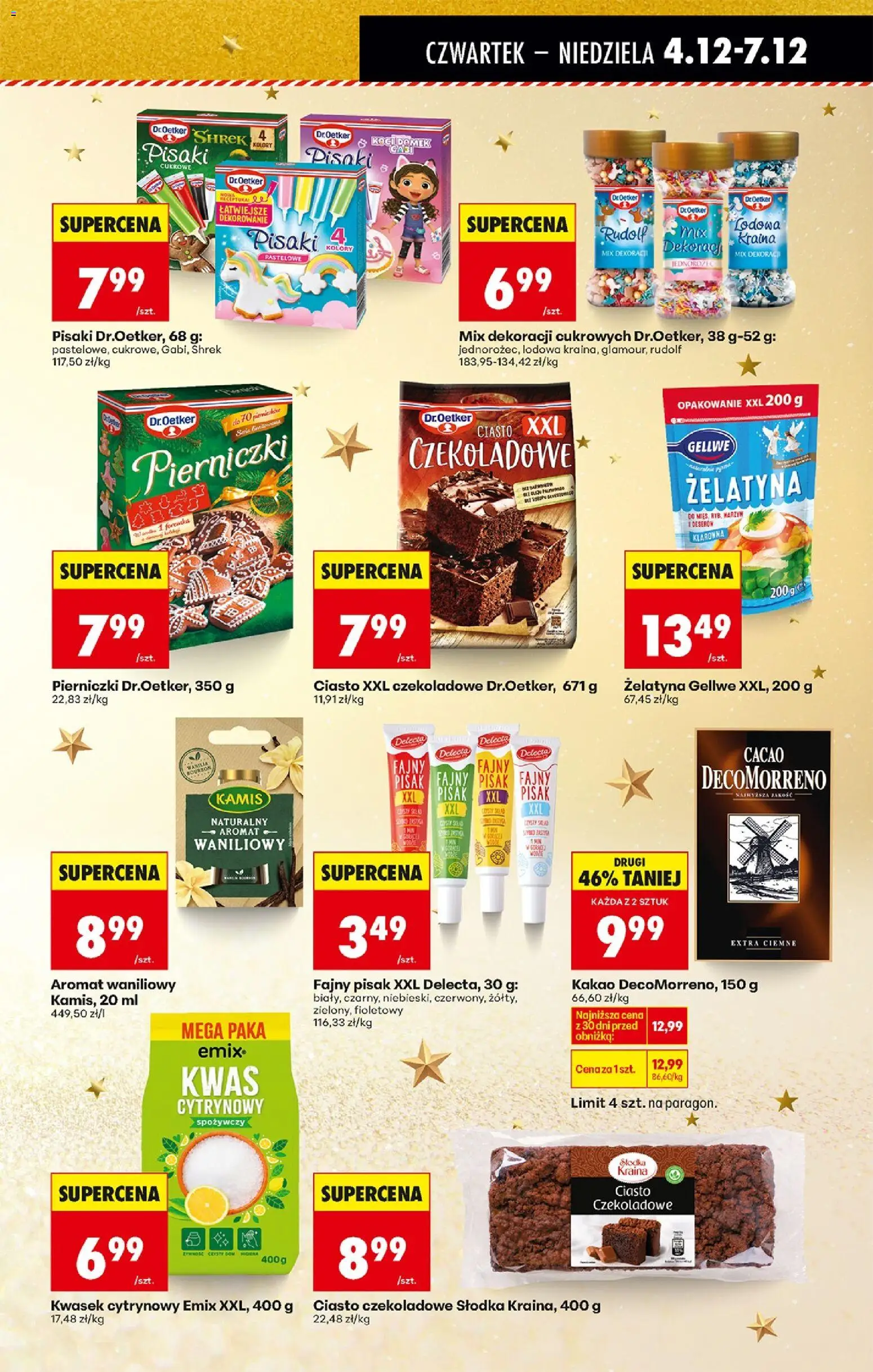 Biedronka gazetka - Oferta w tym tygodniu od 04.12.2025 | Strona: 53 | Produkty: Żelatyna, Ciasto, Jednorożec, Ciasto czekoladowe