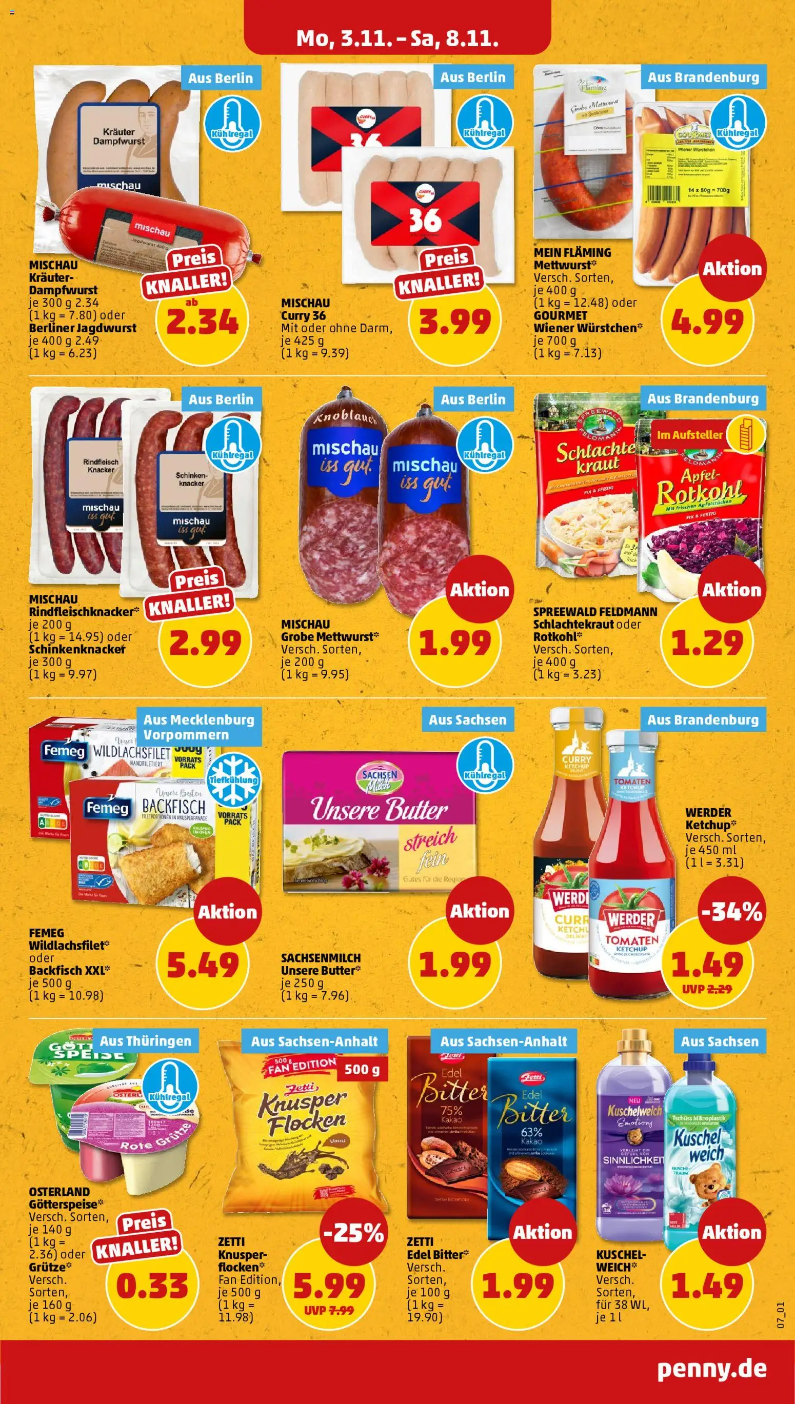 Penny Prospekt 	 – gültig ab 03.11.2025 | Seite: 9 | Produkte: Kuschelweich, Knoblauch, Ketchup, Flocken