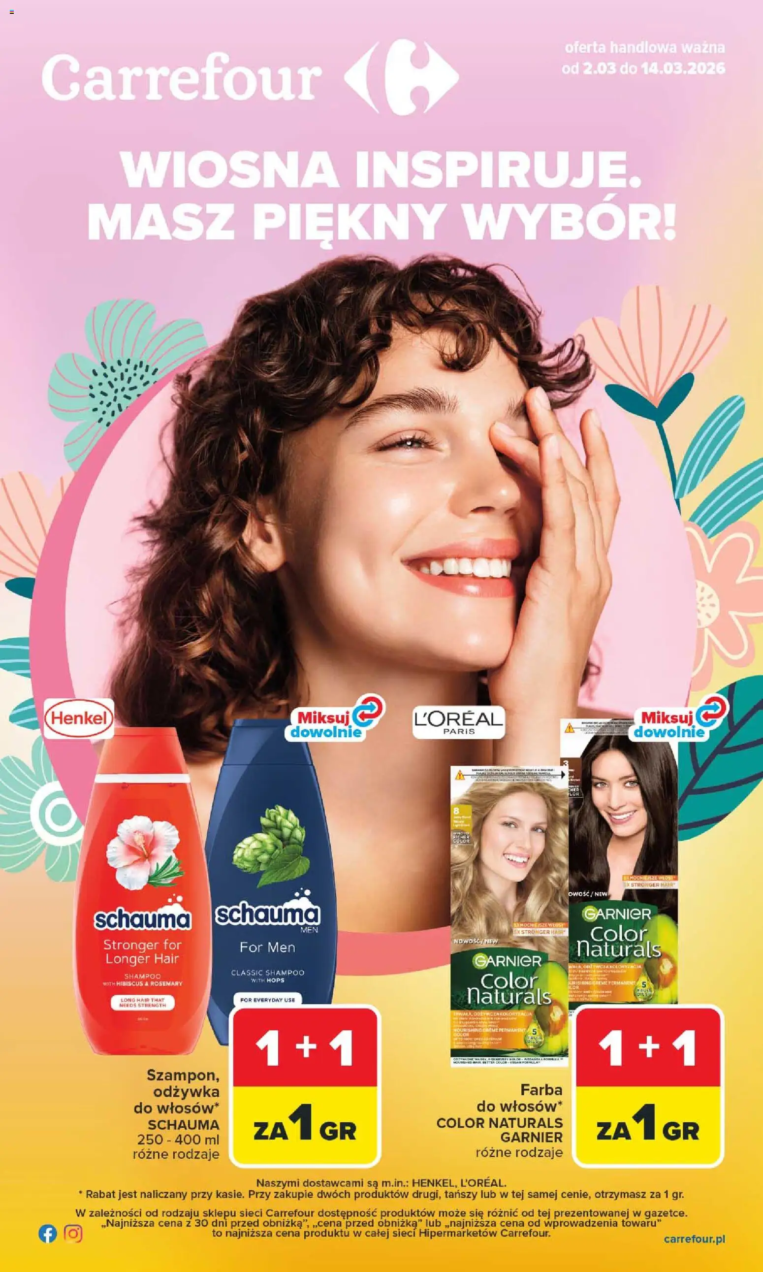 Carrefour gazetka - Wiosna Inspiruje od 02.03.2026 | Strona: 1 | Produkty: Odżywka