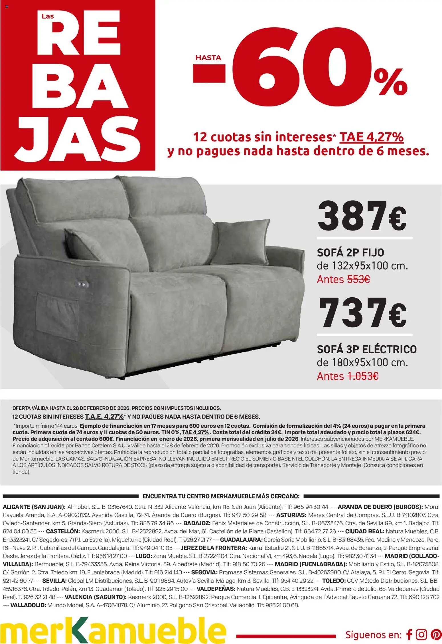 Merkamueble folleto │ válido desde el 21.01.2026 | Página: 86 | Productos: Somier, Sofá