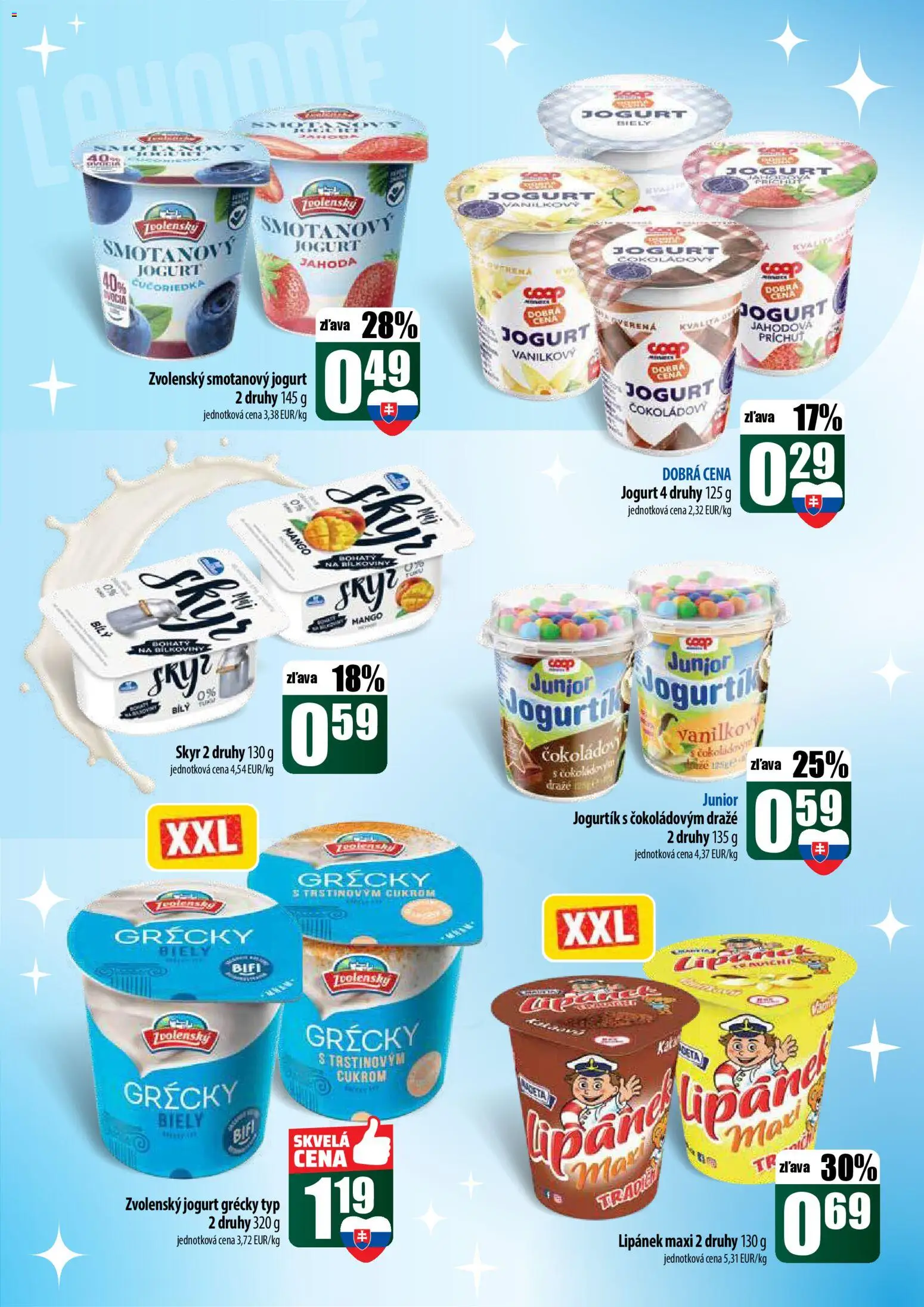 Nové COOP Jednota akcie – leták je platný od 18.12.2025 | Strana: 27 | Produkty: Jogurt, Skyr, Mango