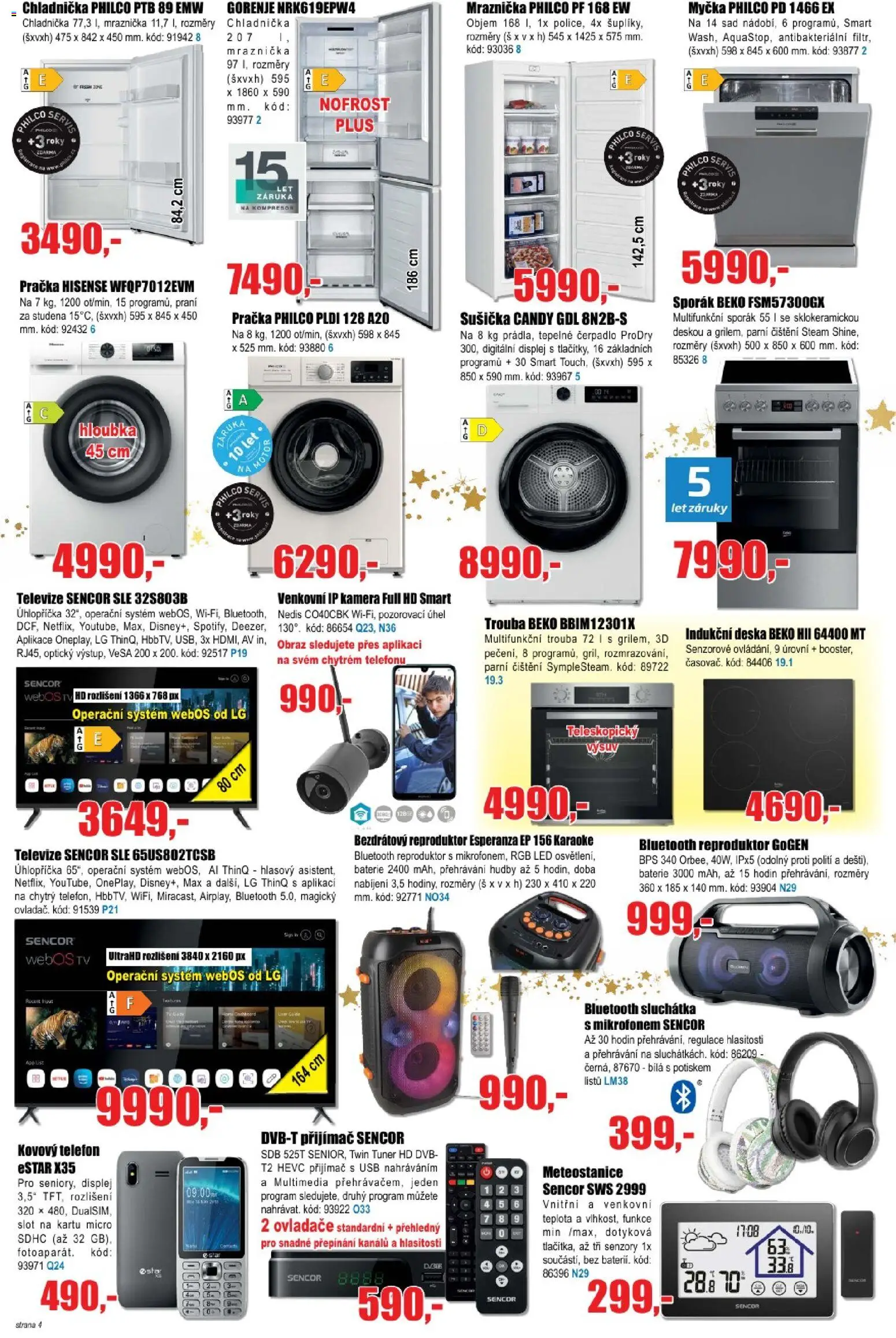 Eva supermarket leták od 05.11.2025 | Strana: 4 | Produkty: Reproduktor, USB, Sušička, LED