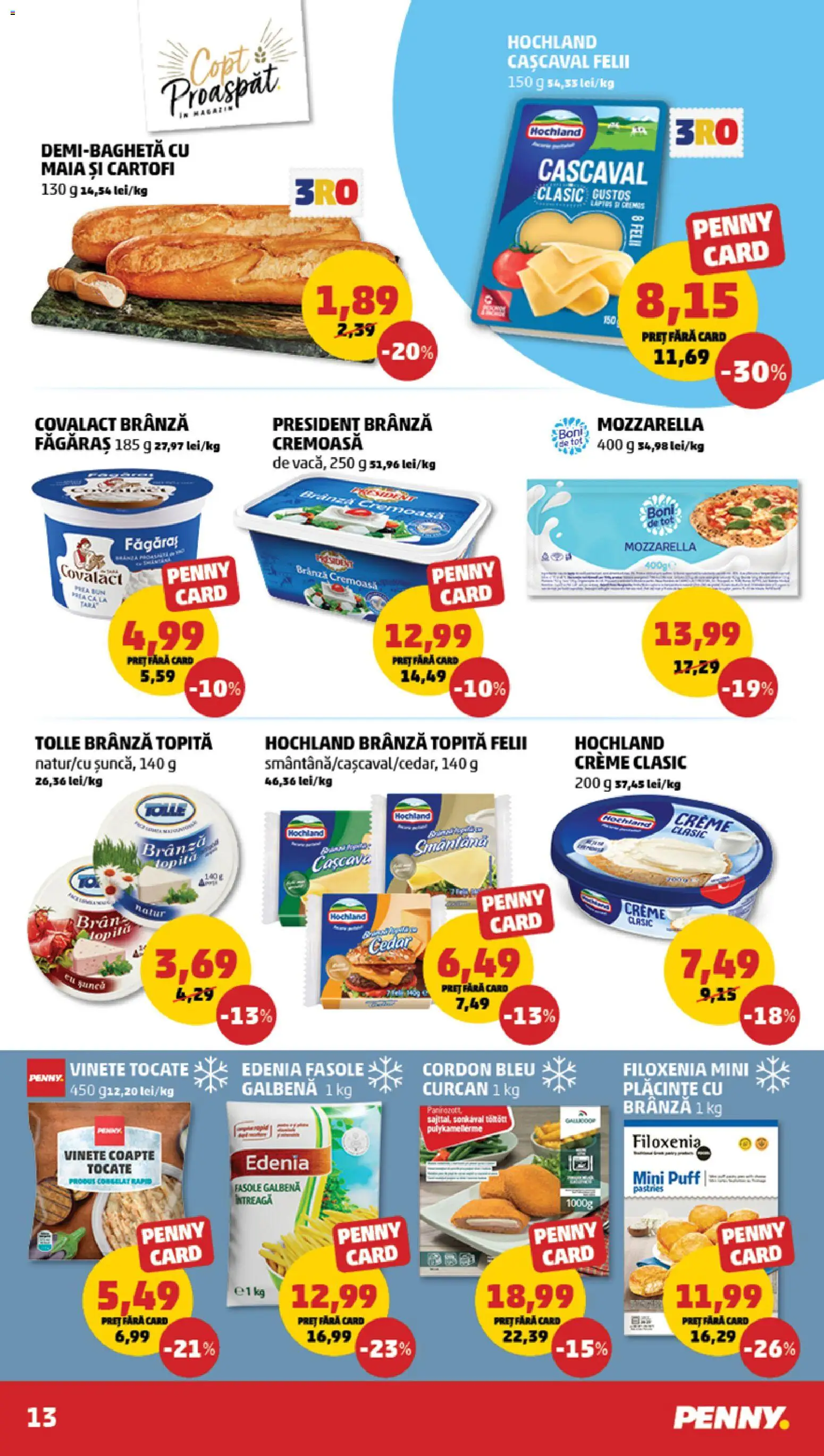 Noul catalog PENNY – valabil de la 18.02.2026 | Pagină: 13 | Produse: Cordon bleu, Cașcaval, Mozzarella, Cartofi