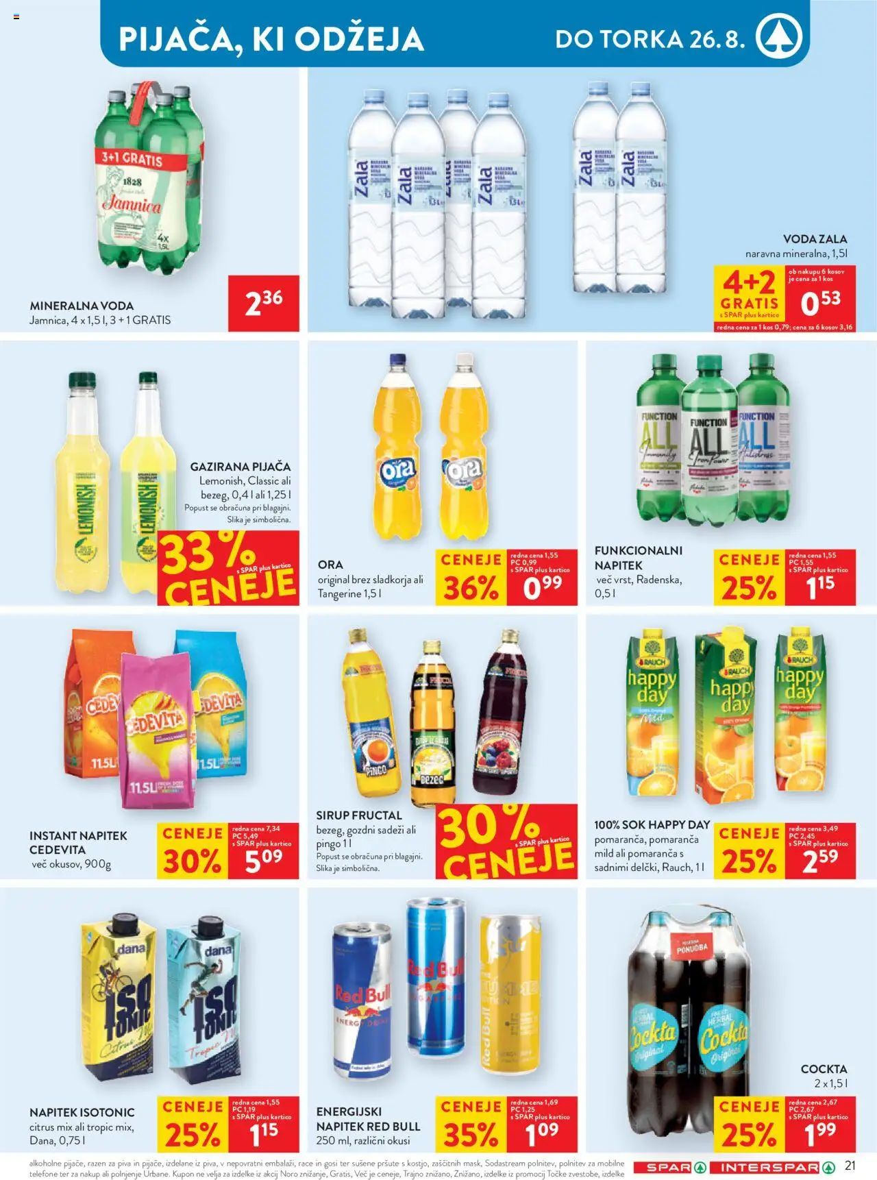 Spar katalog 34/25 │ velja od 20.08.2025 | Stran: 24 | Izdelki: Sirup, Mineralna voda, Sok, Voda