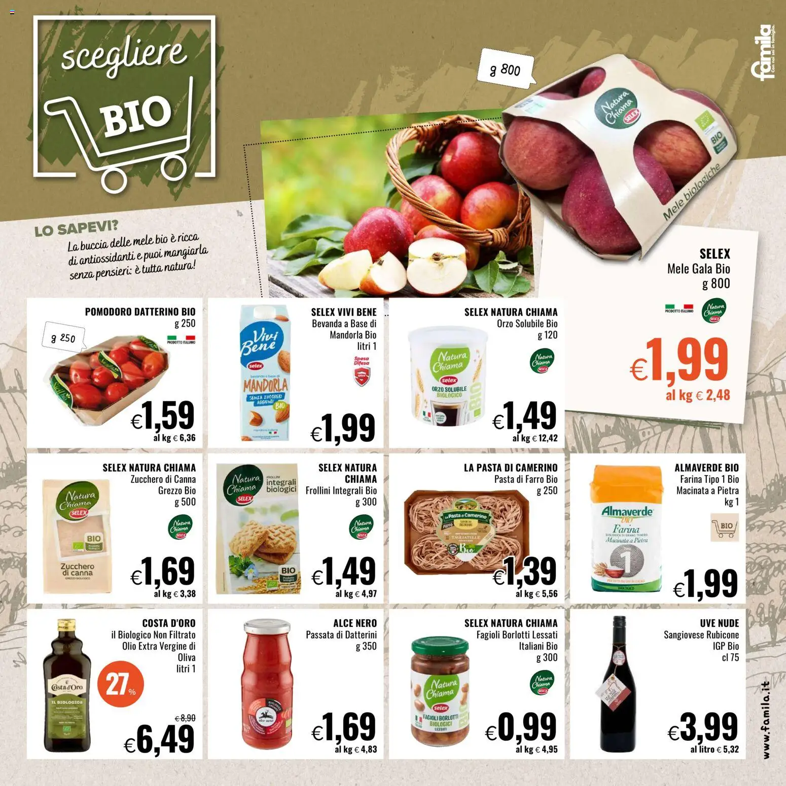 Volantino Famila del 13.11.2025 | Pagina: 13 | Prodotti: Fagioli, Pomodoro, Olio extra vergine, Frollini