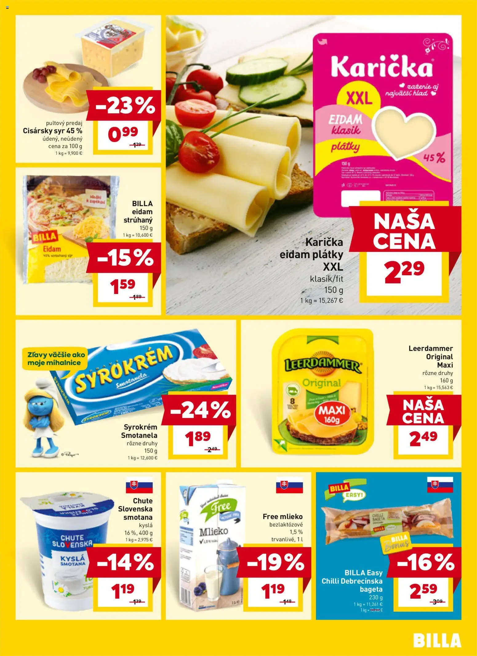 Nové Billa akcie – leták je platný od 02.01.2026 | Strana: 7 | Produkty: Mlieko, Smotana, Eidam, Chilli