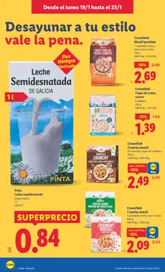 Vista previa Crownfield Muesli premium, 2 variedades: fruta o frutos secos y fruta. 750 g válido desde el 19.01.2026 | Página: 16