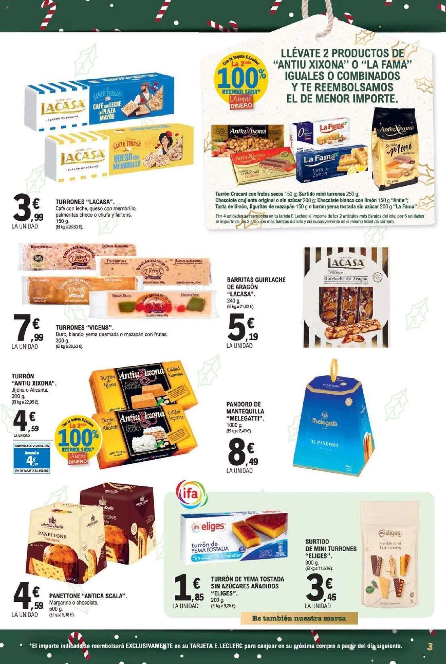 E.Leclerc folleto │ válido desde el 03.12.2025 | Página: 3 | Productos: Café con leche, Queso, Café, Té