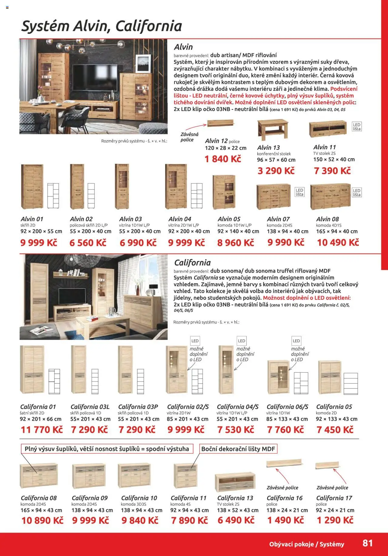 ORFA nábytek katalog 2025-2026 od 01.10.2025 | Strana: 81 | Produkty: Tv, Šatní skříň, Barvy, Skříň