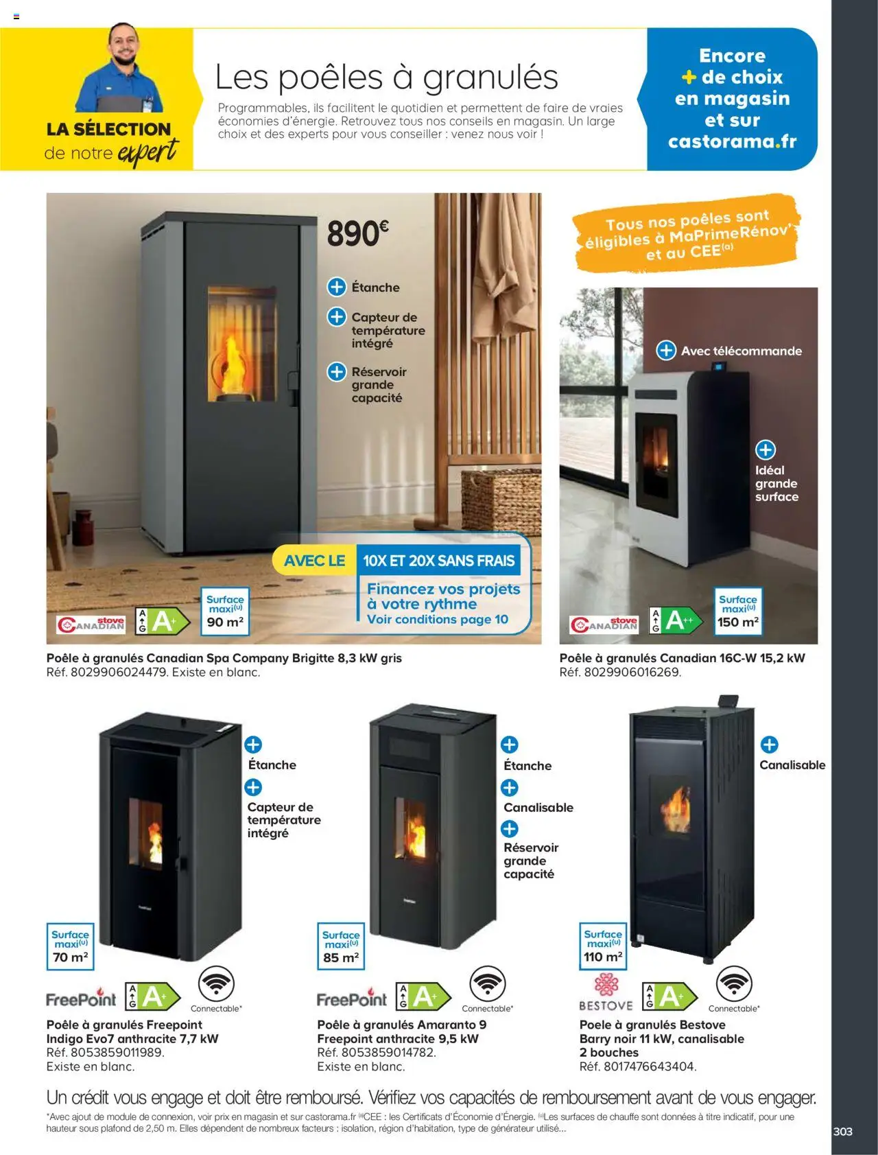 {H1} | Page: 303 | Produits: Poêle, Télécommande
