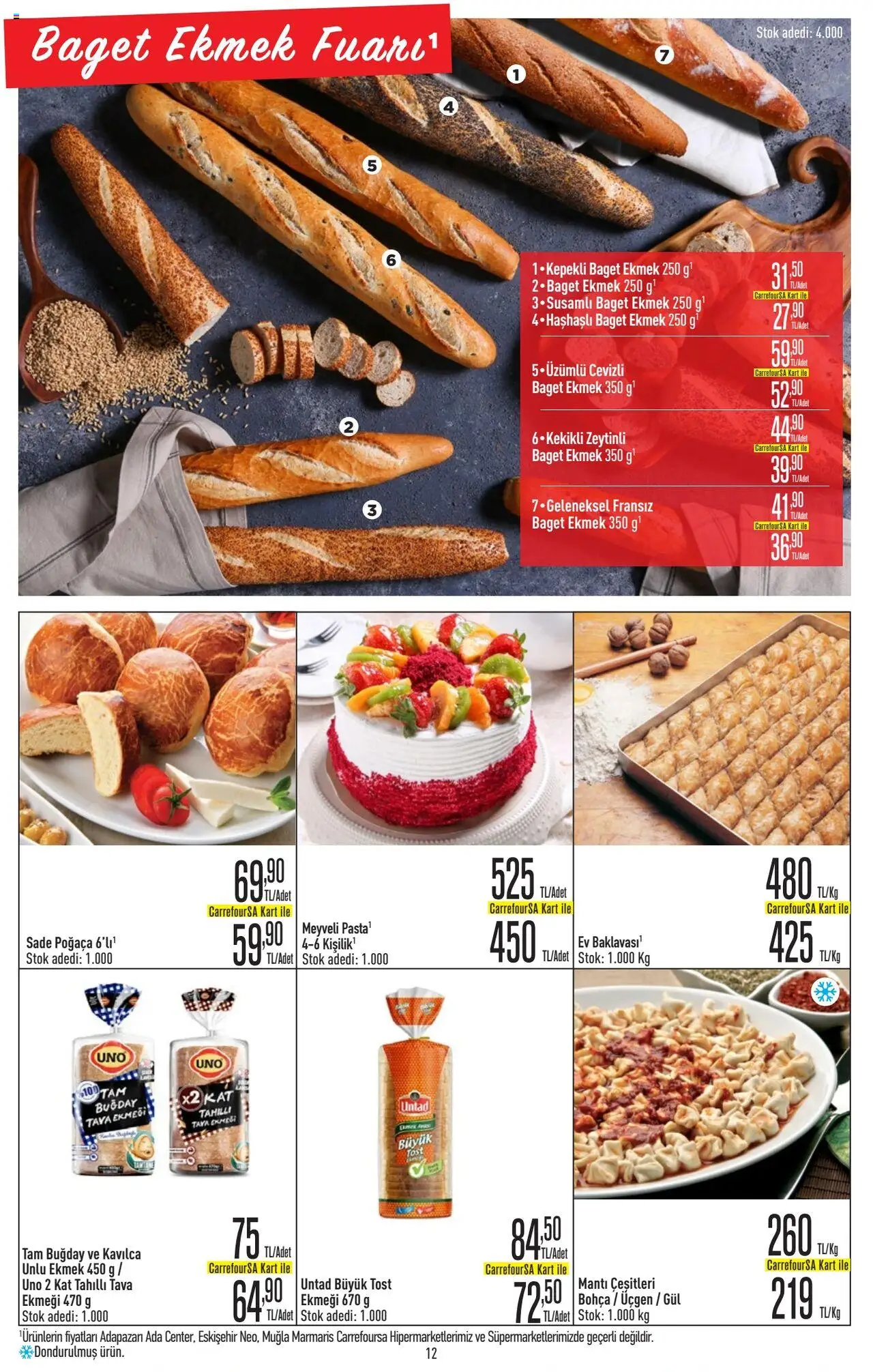 CarrefourSA Katalog - 09.10.2025 tarihinden itibaren geçerlidir | Sayfa: 12 | Ürünler: Gül, Ekmek