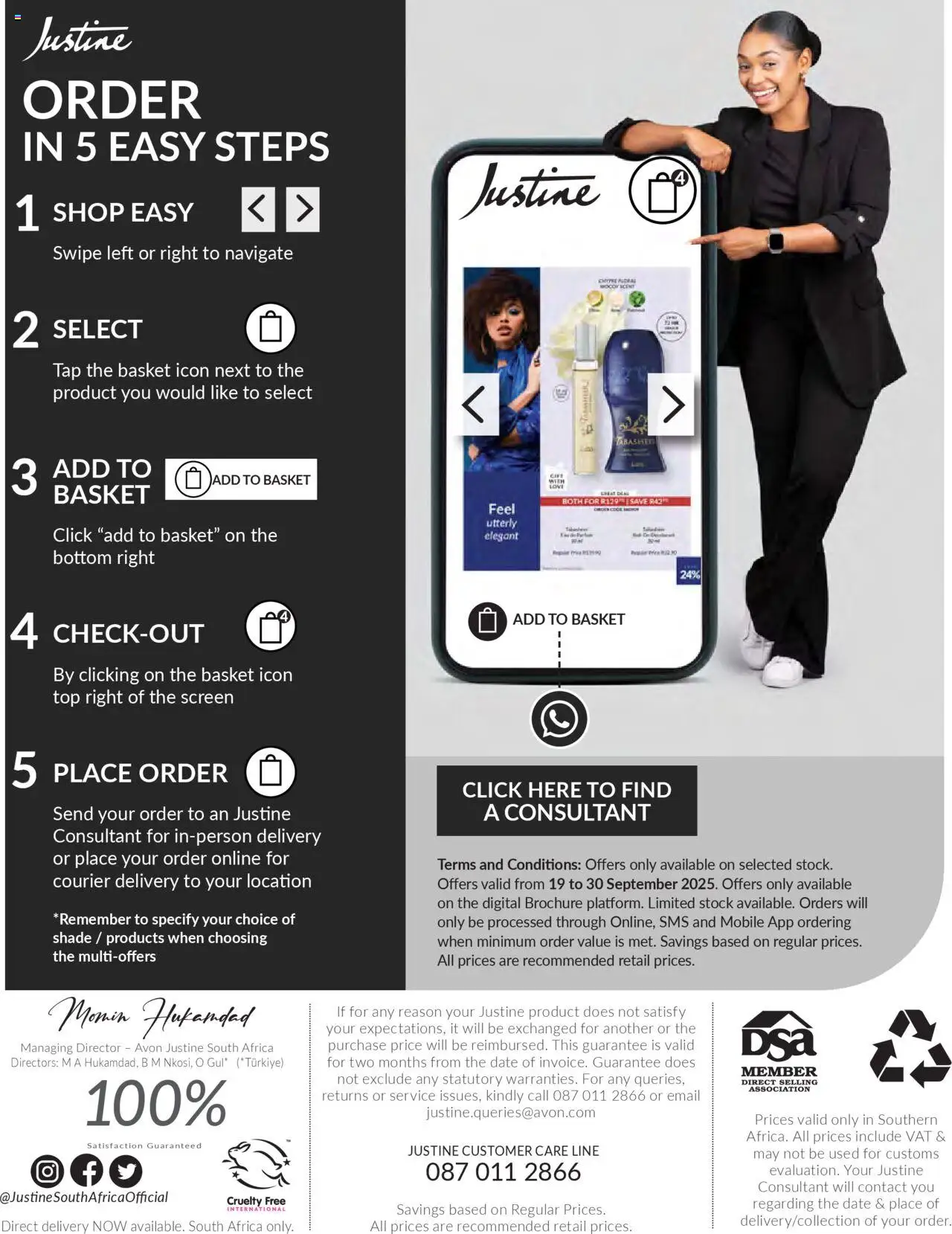 New Justine catalogue – valid from 19.09.2025 | Page: 2 | Products: Basket, Tap, Stock