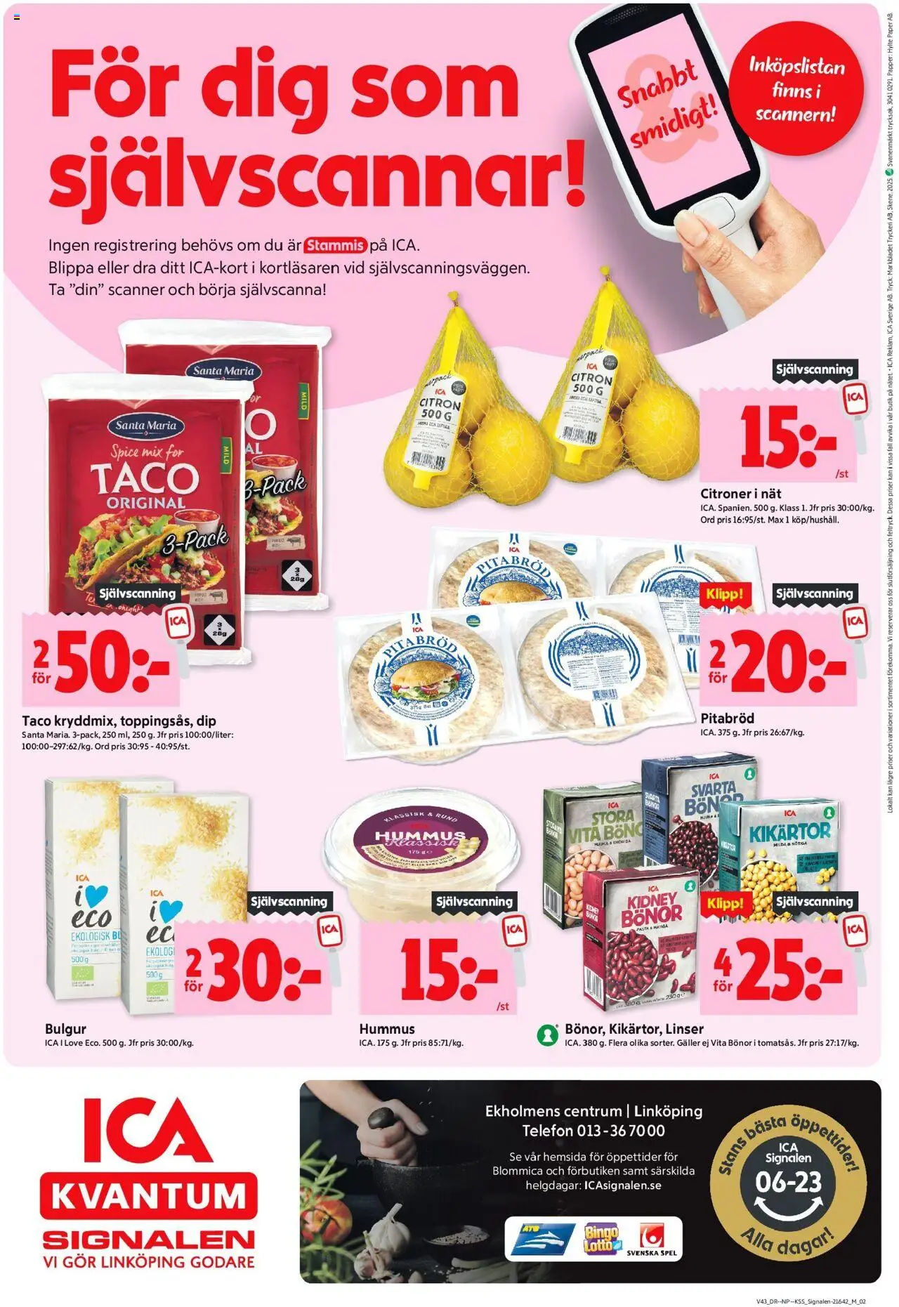 ICA Kvantum reklamblad aktuell från 20.10.2025 | Sida: 10 | Produkter: Galler, Papper, Citron, Bönor