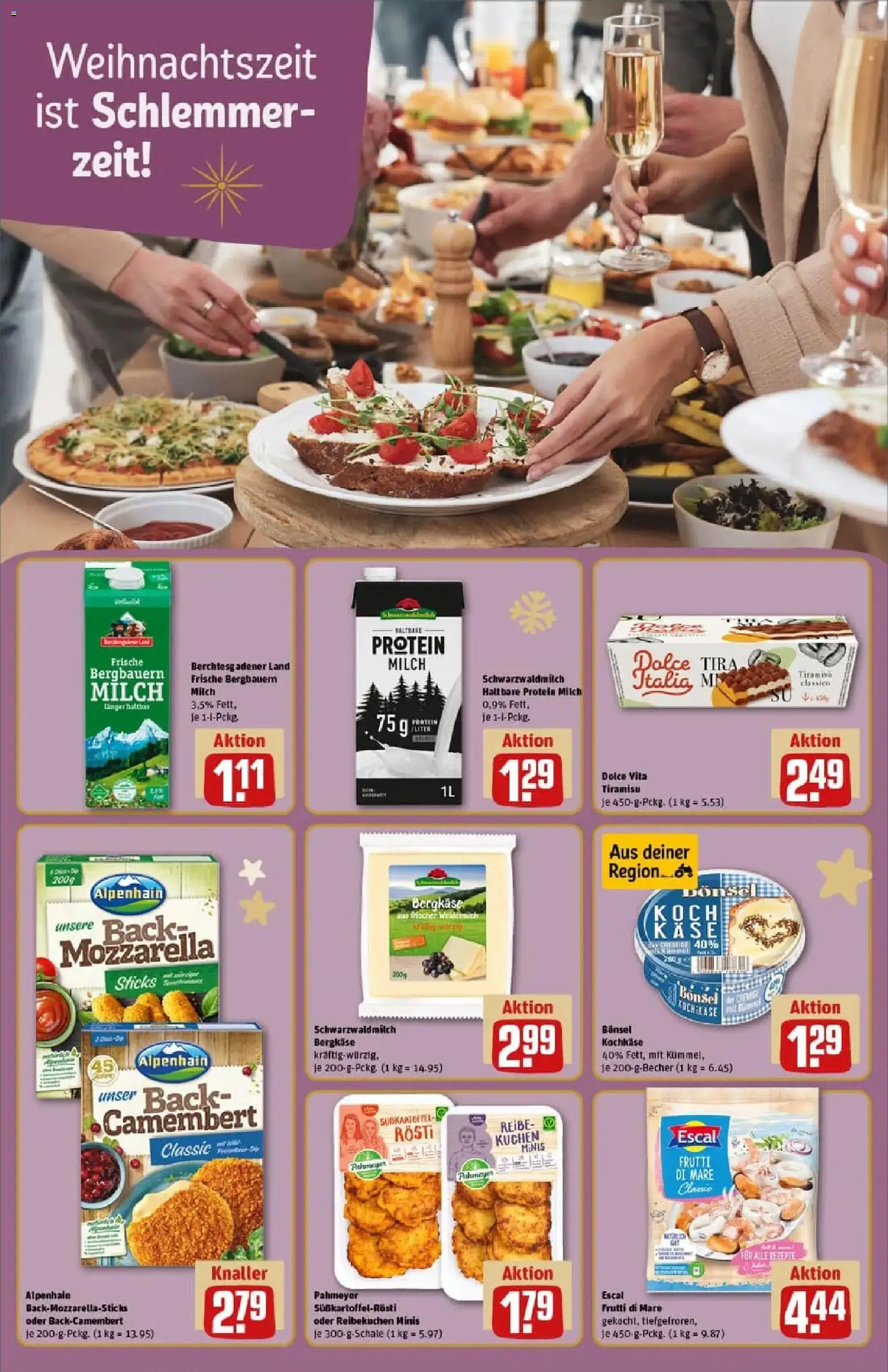 Rewe prospekt Bad Homburg V. D. Höhe	 – gültig ab 07.12.2025 | Seite: 14 | Produkte: Milch, Käse, Mozzarella, Kuchen