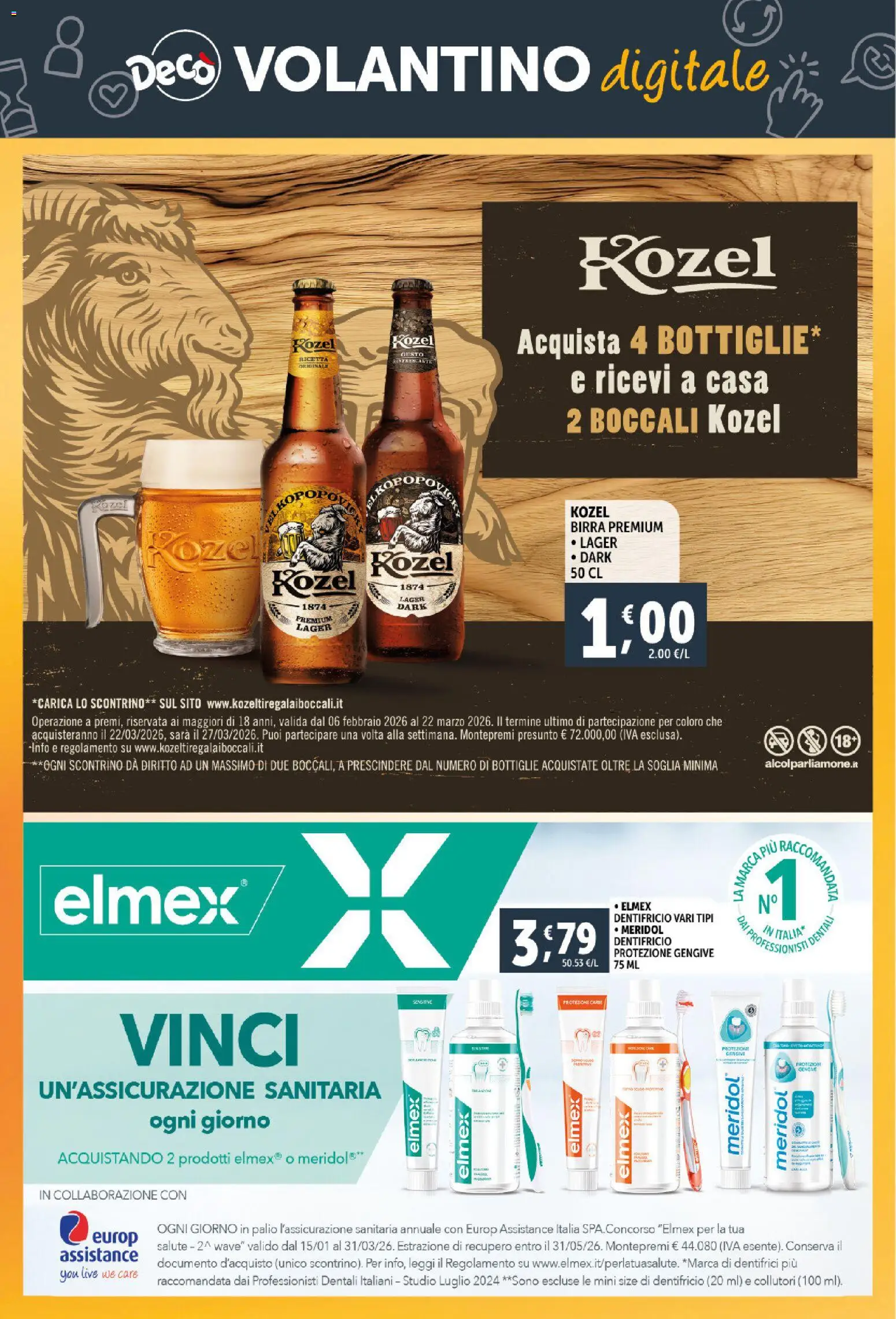 Volantino Decò del 23.02.2026 | Pagina: 28 | Prodotti: Dentifricio, Birra