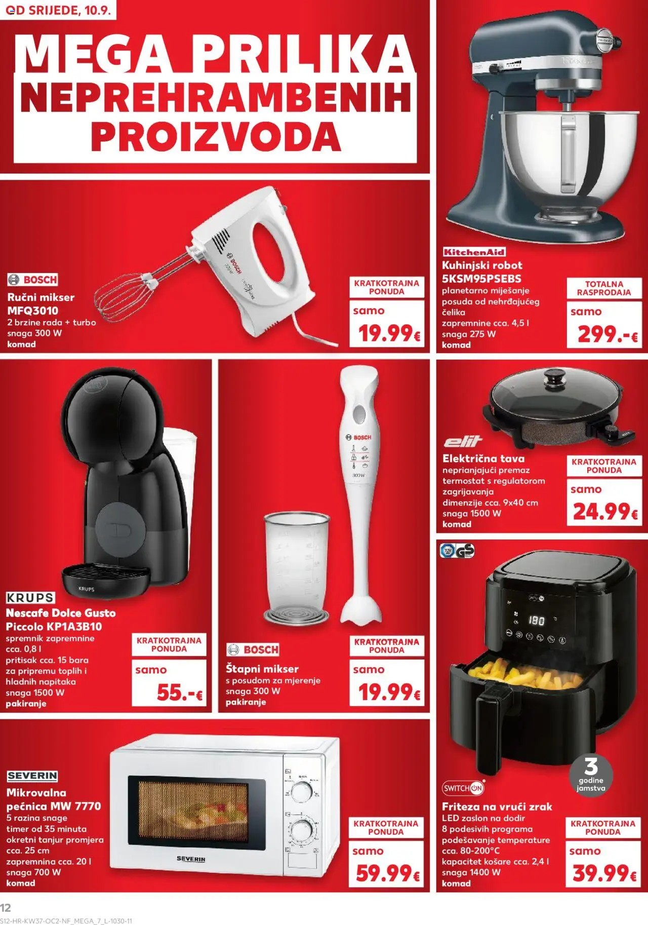Kaufland katalog | vrijedi od 10.09.2025 | Stranica: 12 | Proizvodi: Štapni mikser, Dolce Gusto, Košare, Blender