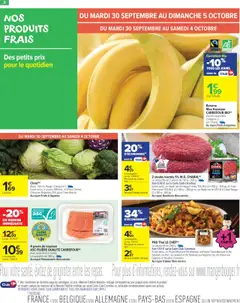Carrefour Market - Prévisualisation de Carrefour Market catalogue semaine 40 valide à partir de 30.09.2025 | Page: 4 | Produits: Banane, Riz, Nouilles, Saumon