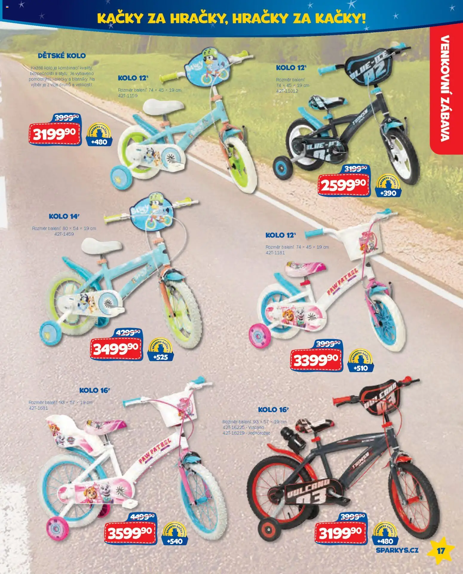 Sparkys katalog Léto 2026 od 01.05.2026 | Strana: 17 | Produkty: Kolo, Hračky