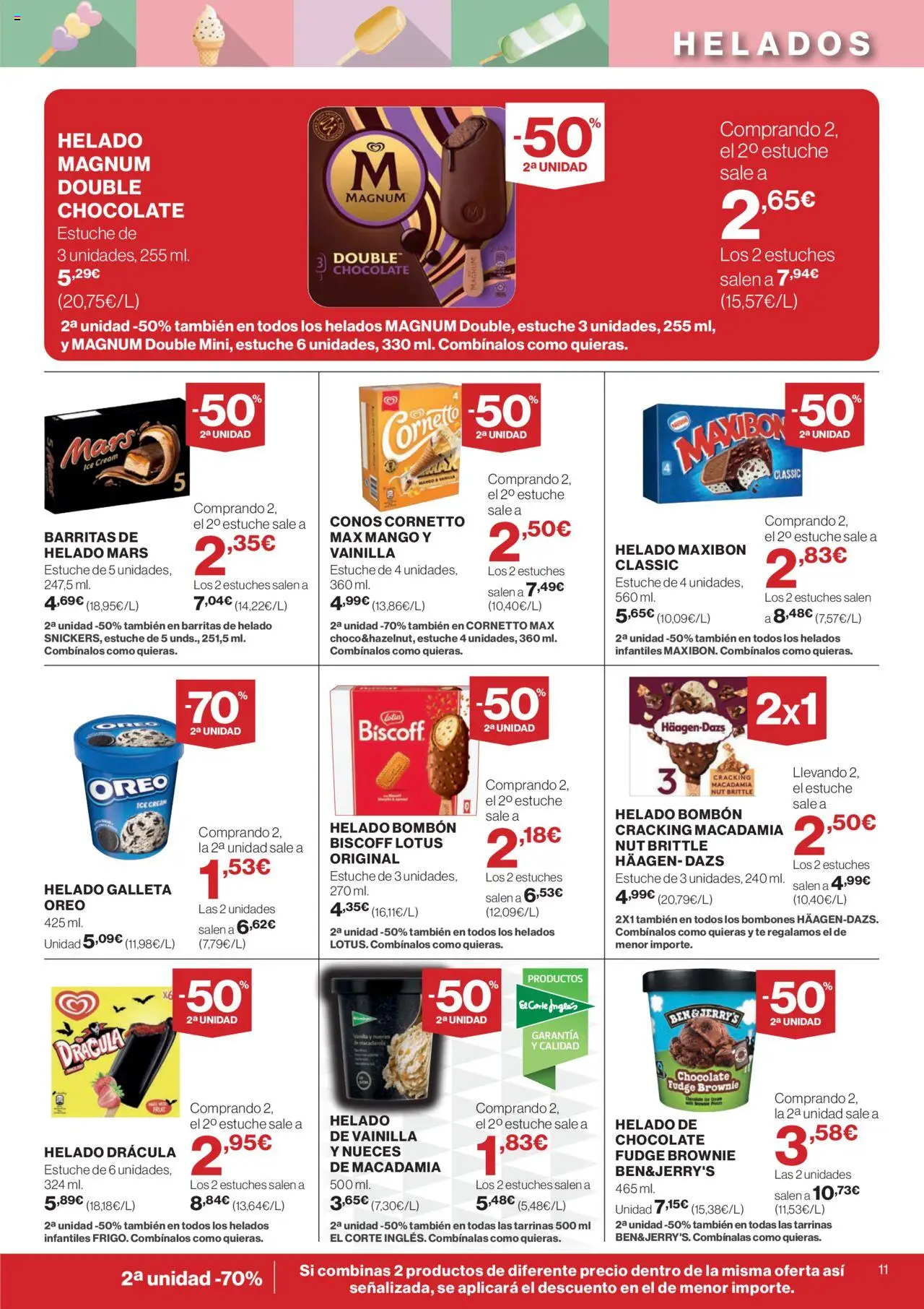 Supercor Canarias │ válido desde el 14.08.2025 | Página: 11 | Productos: Helado bombón, Chocolate, Té, Helado