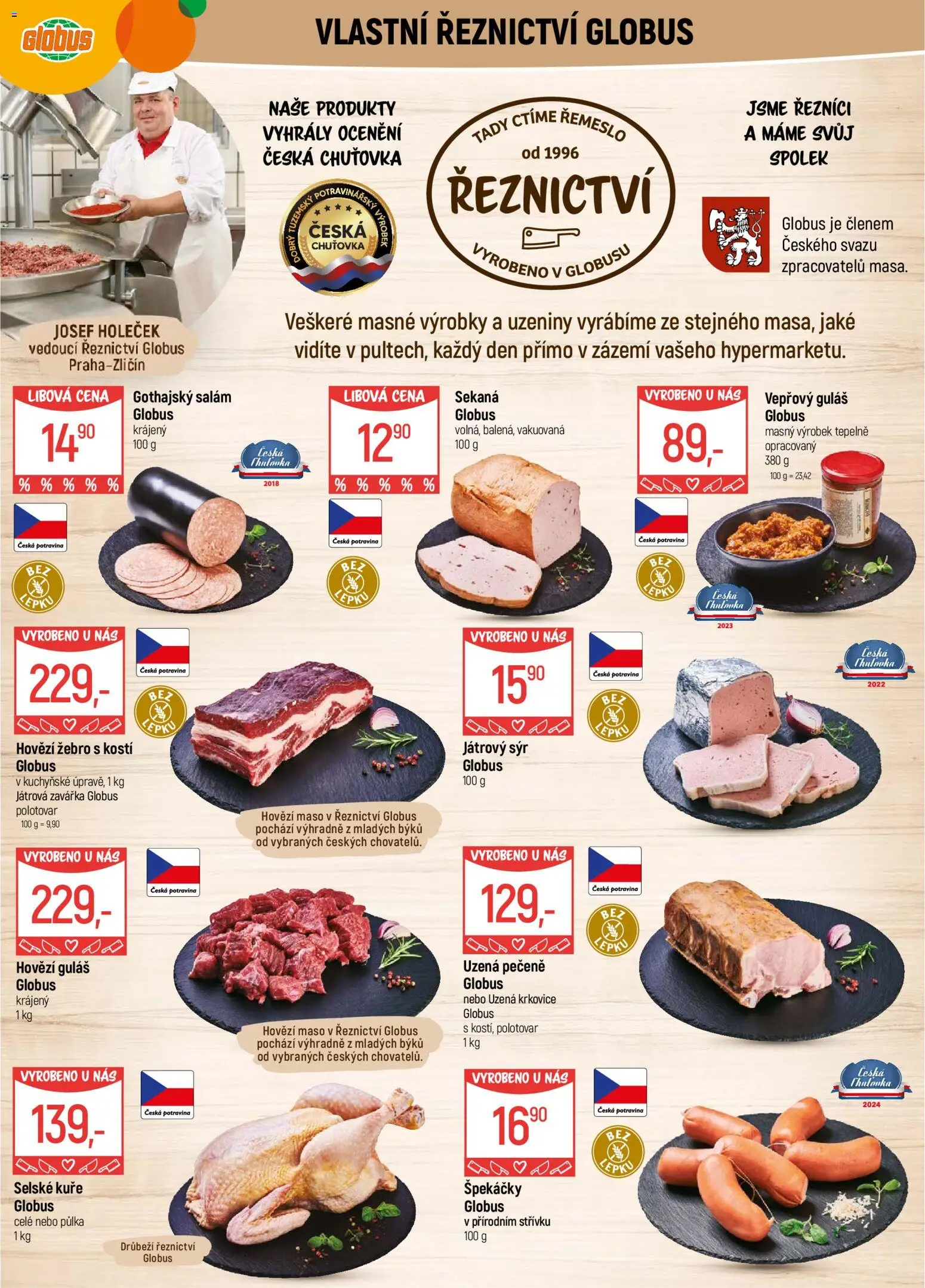Globus leták - Praha Zličín od 25.02.2026 | Strana: 6 | Produkty: Hovězí, Sýr, Maso, Uzená krkovice