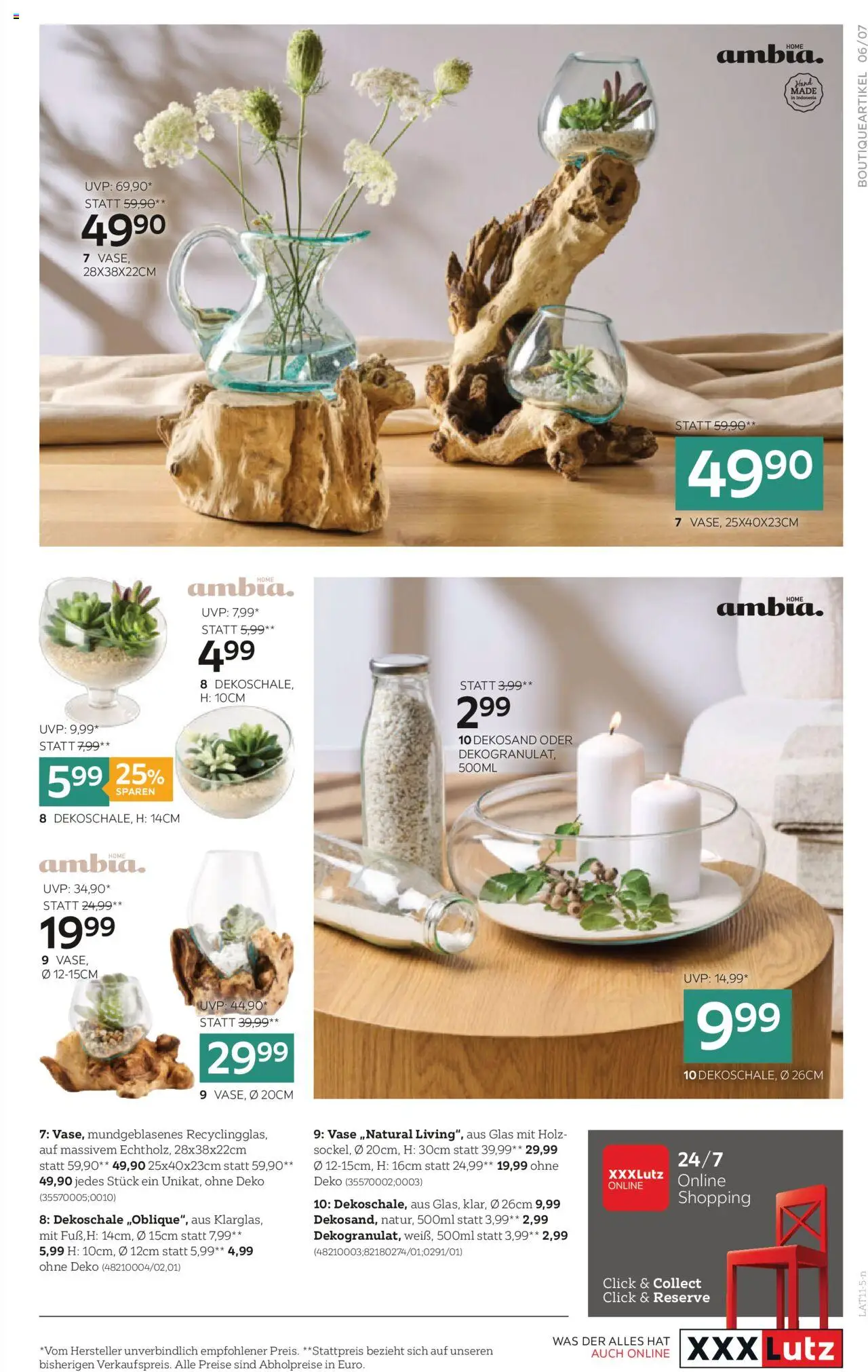 XXXLutz Boutiqueartikeln gültig ab 21.10.2025 | Seite: 7 | Produkte: Vase