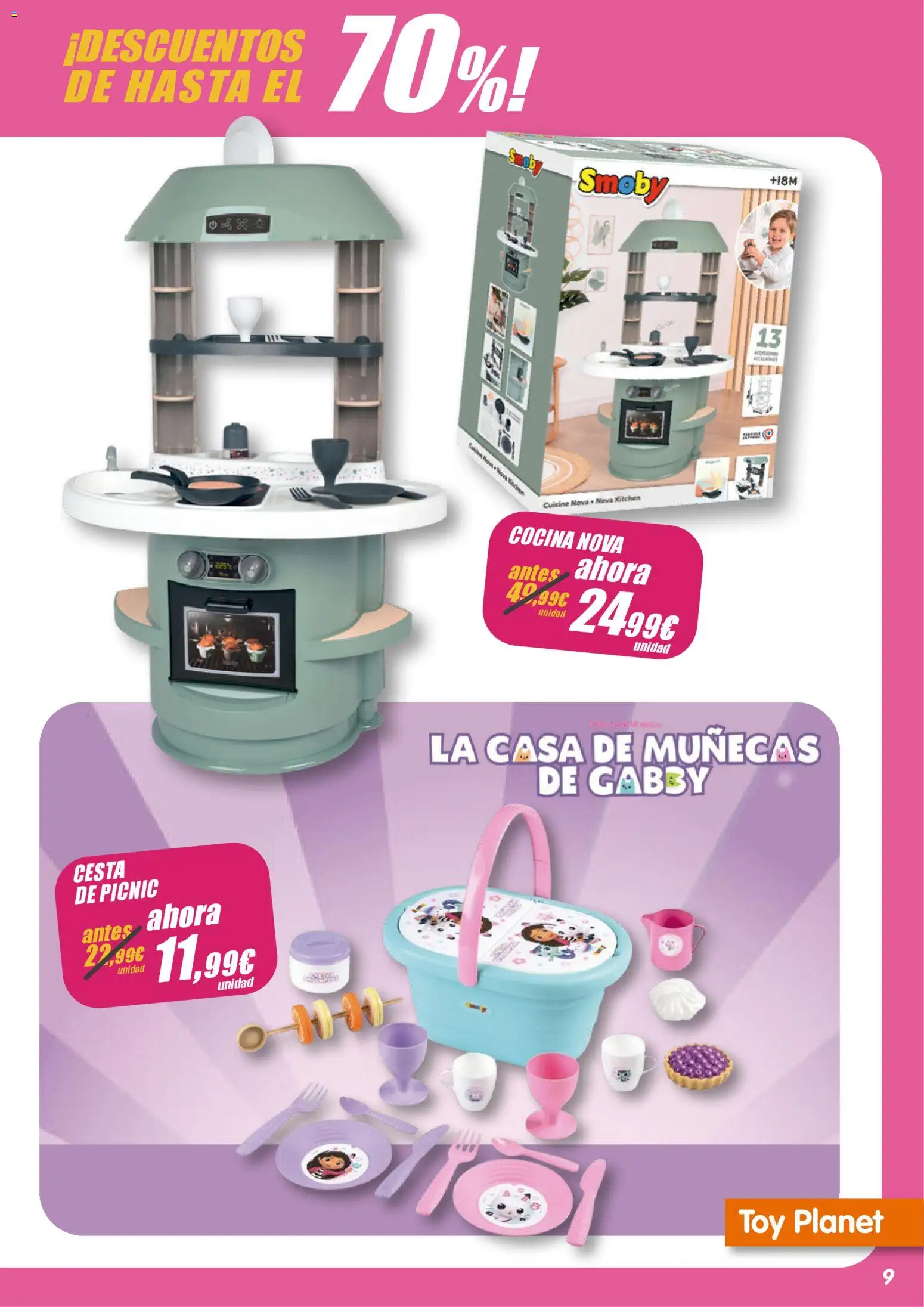 Toy Planet catálogo │ válido desde el 10.12.2025 | Página: 9 | Productos: Casa de muñecas, Cocina, Cesta