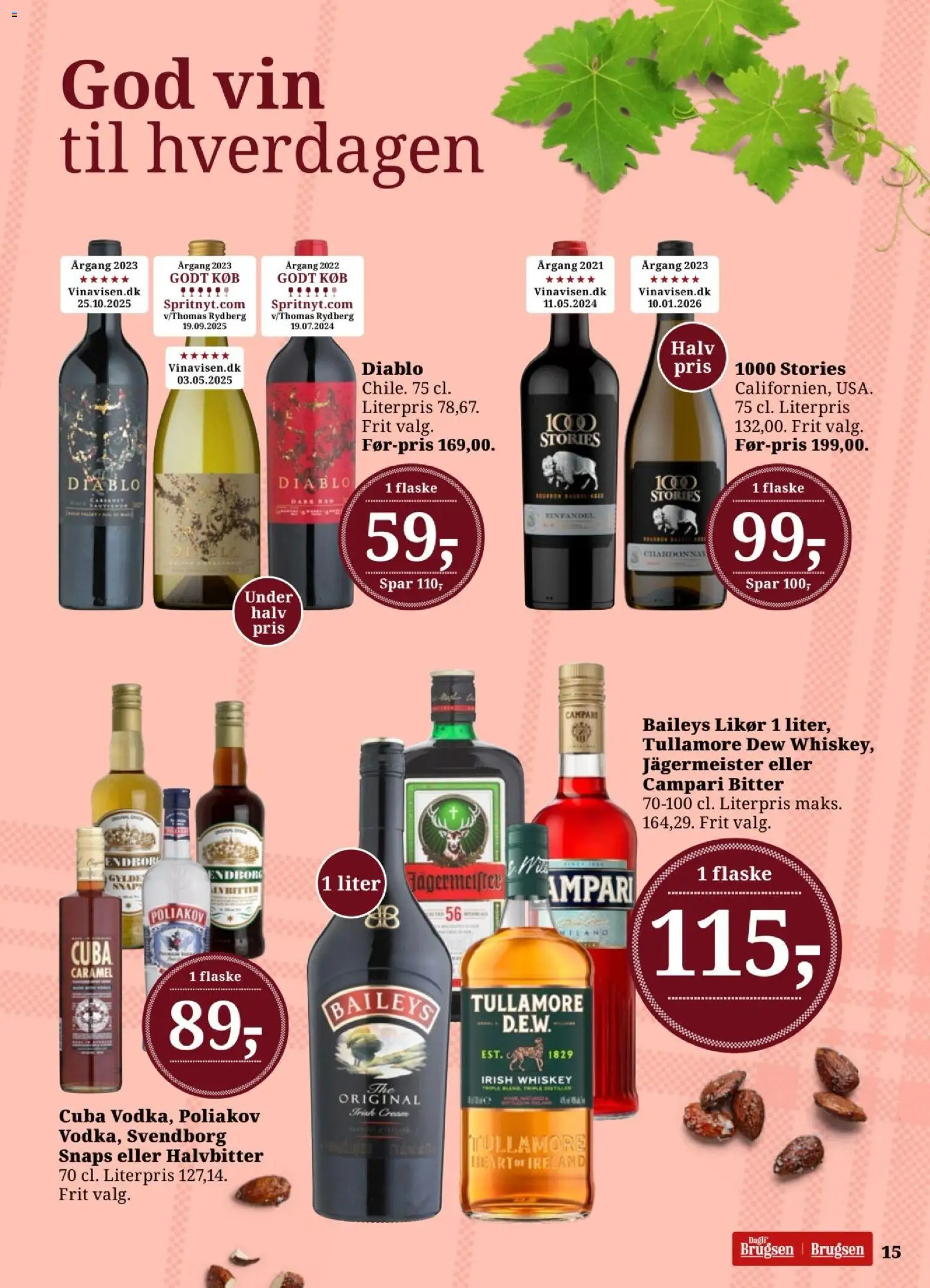 Dagli'Brugsen tilbudsavis – gyldig fra 27.02.2026 | Side: 15 | Produkter: Amendoins, Vin