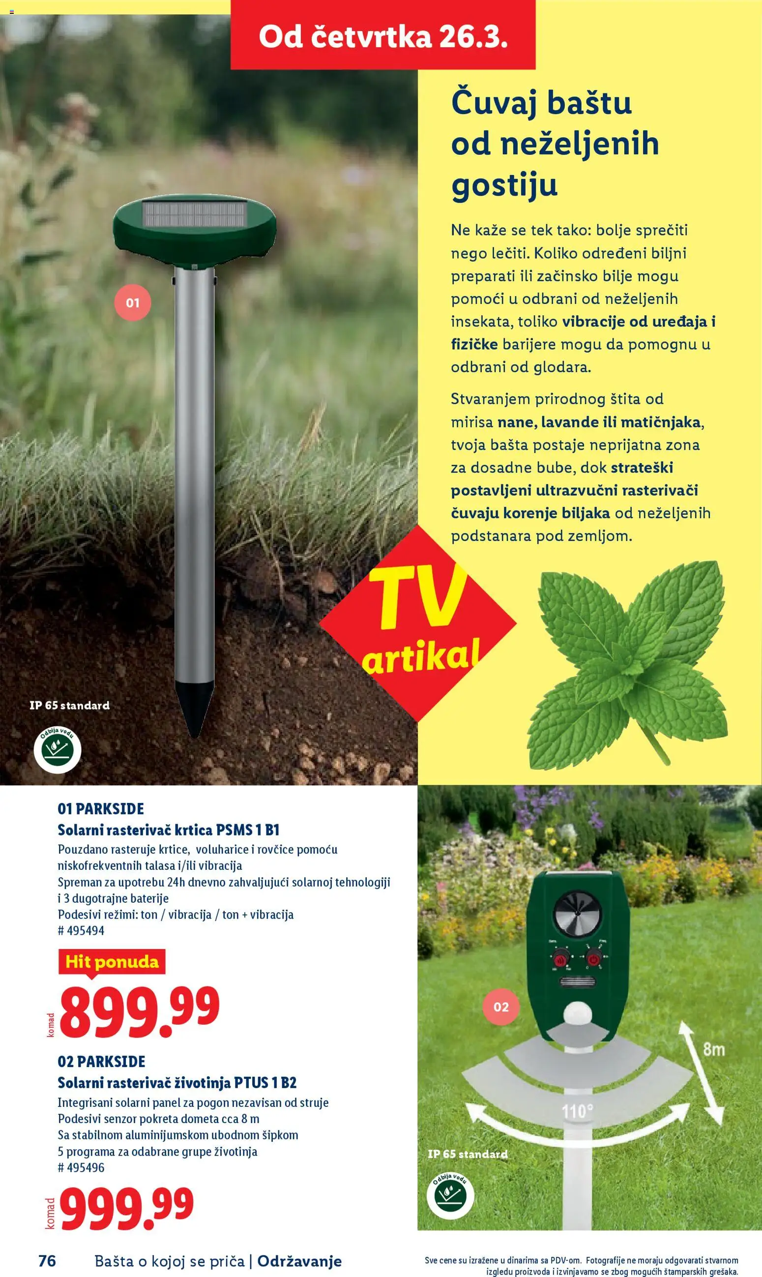 Lidl katalog - važi od 26.02.2026 | Strana: 76 | Proizvode: Rasterivač krtica, Parkside, Baterije