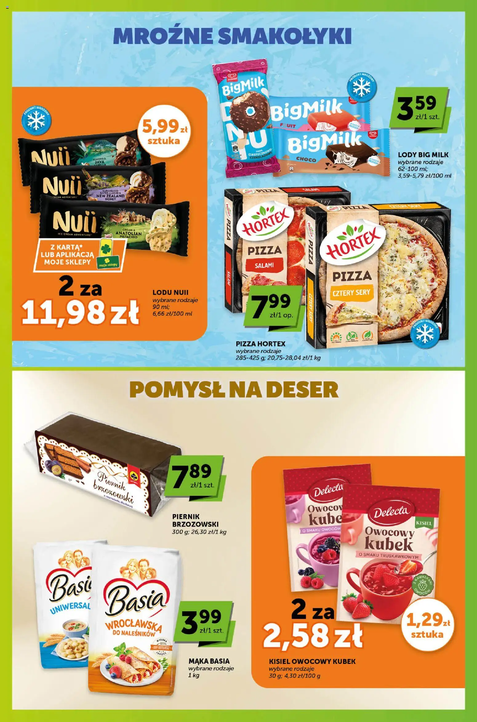 Groszek gazetka - Sprawdź, co więcej od 16.04.2026 | Strona: 4 | Produkty: Piernik, Mąka basia, Big Milk, Lody