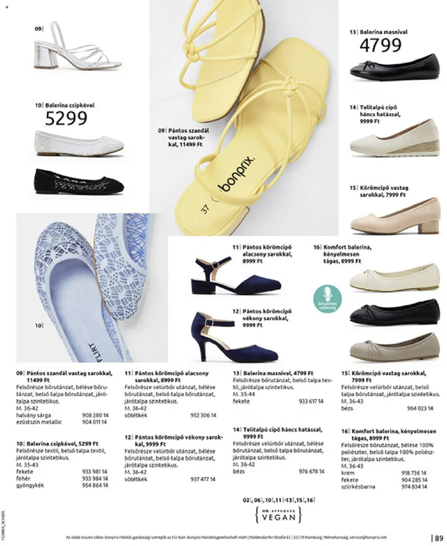 Bonprix akciós ujság - amely érvényes a következő dátumtól: 30.03.2026 | Oldal: 91 | Termékek: Körömcipő, Vegán