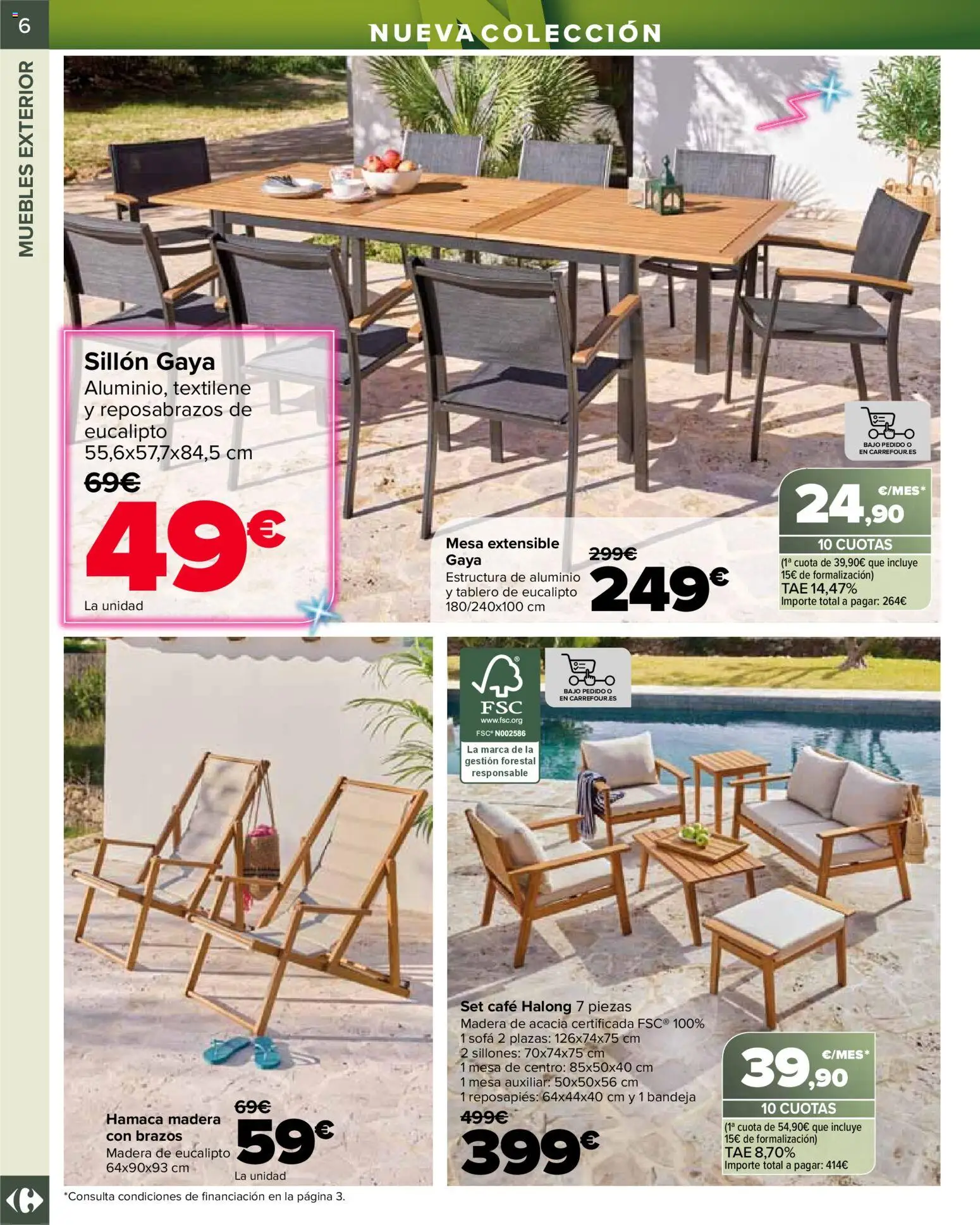 Carrefour Jardin │ válido desde el 14.04.2026 | Página: 6 | Productos: Muebles, Sofá, Sillón, Bandeja